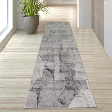 Teppich Wohnzimmerteppich abstrakt in grau creme, TeppichHome24, rechteckig