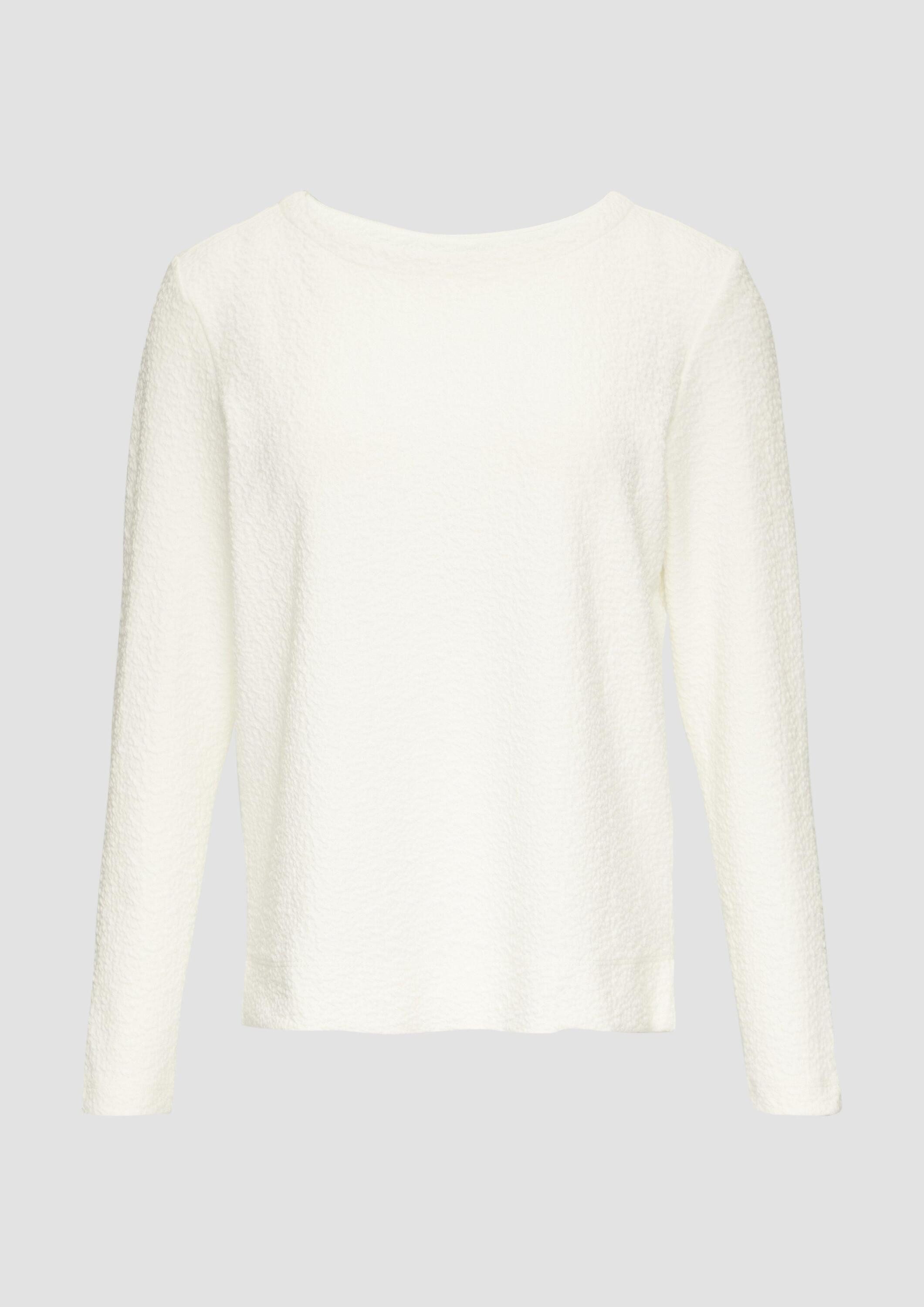 s.Oliver Sweatshirt Sweatshirt Strukturiertes Sweatshirt mit Rundhalsausschnitt