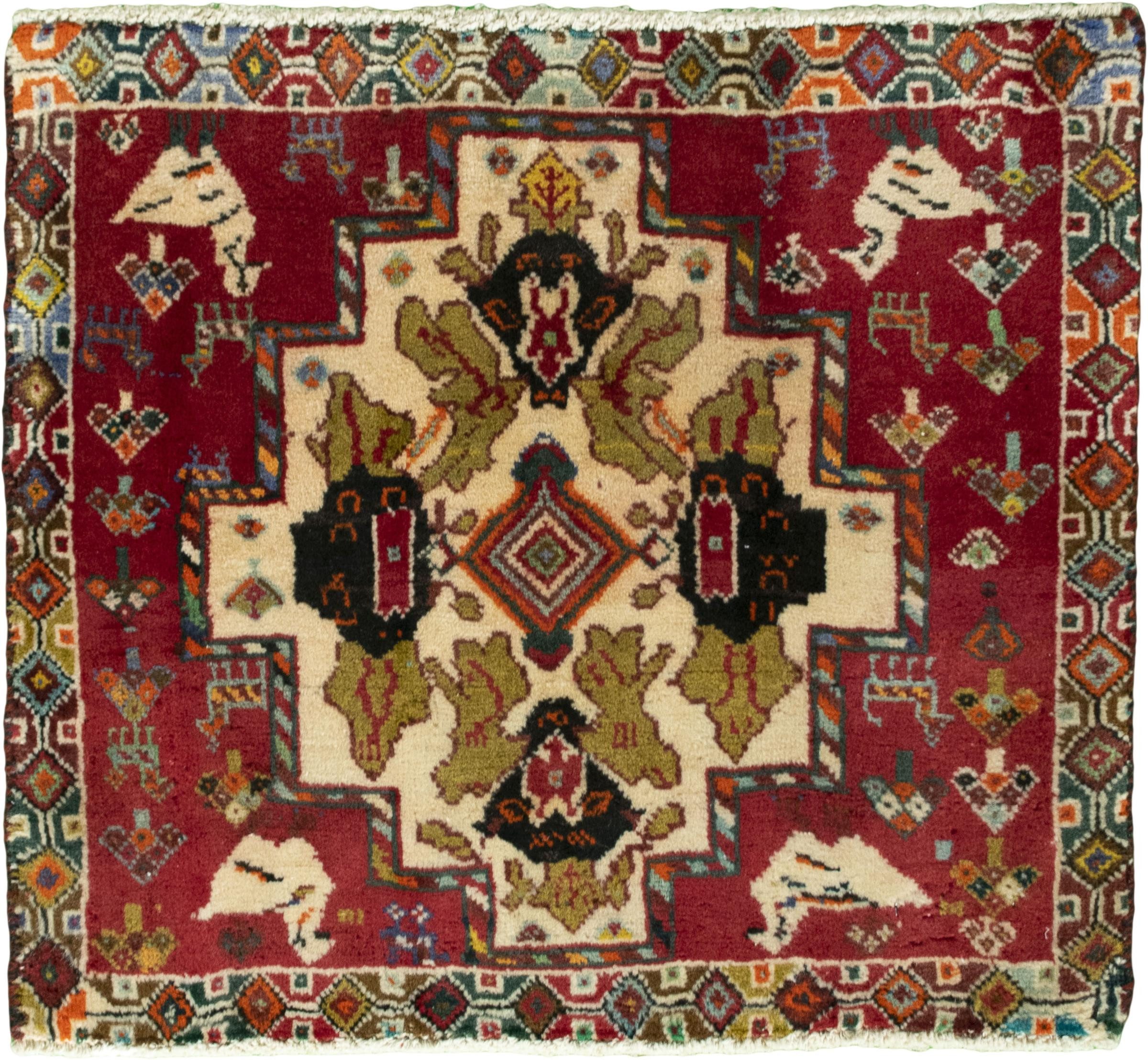 Nain Trading Orientteppich Shiraz 64x57 Handgeknüpfter Orientteppich / Perserteppich, rechteckig, Höhe: 10 mm