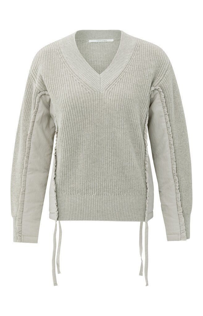 YAYA V-Ausschnitt-Pullover Pullover mit Einsätzen