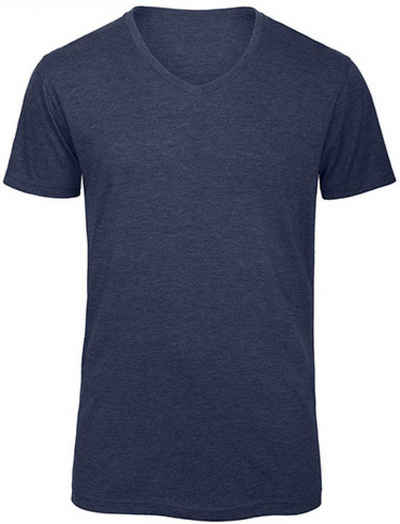 B&C V-Shirt Herren V-Neck Triblend T / langlebig, flexibel + faltenfrei