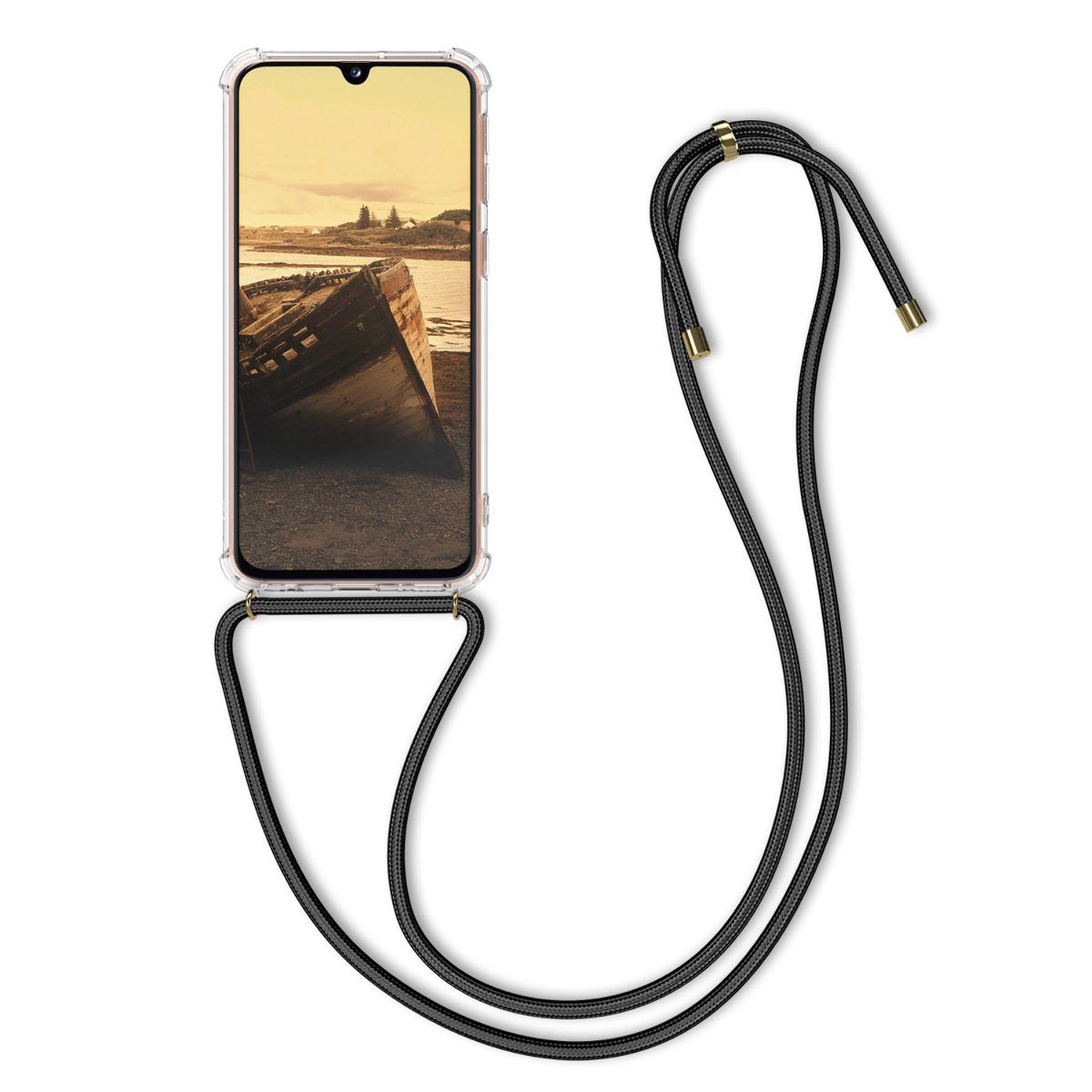 kwmobile Handyhülle Necklace Case für Samsung Galaxy A40, Hülle Silikon mit Handykette - Band Handyhülle