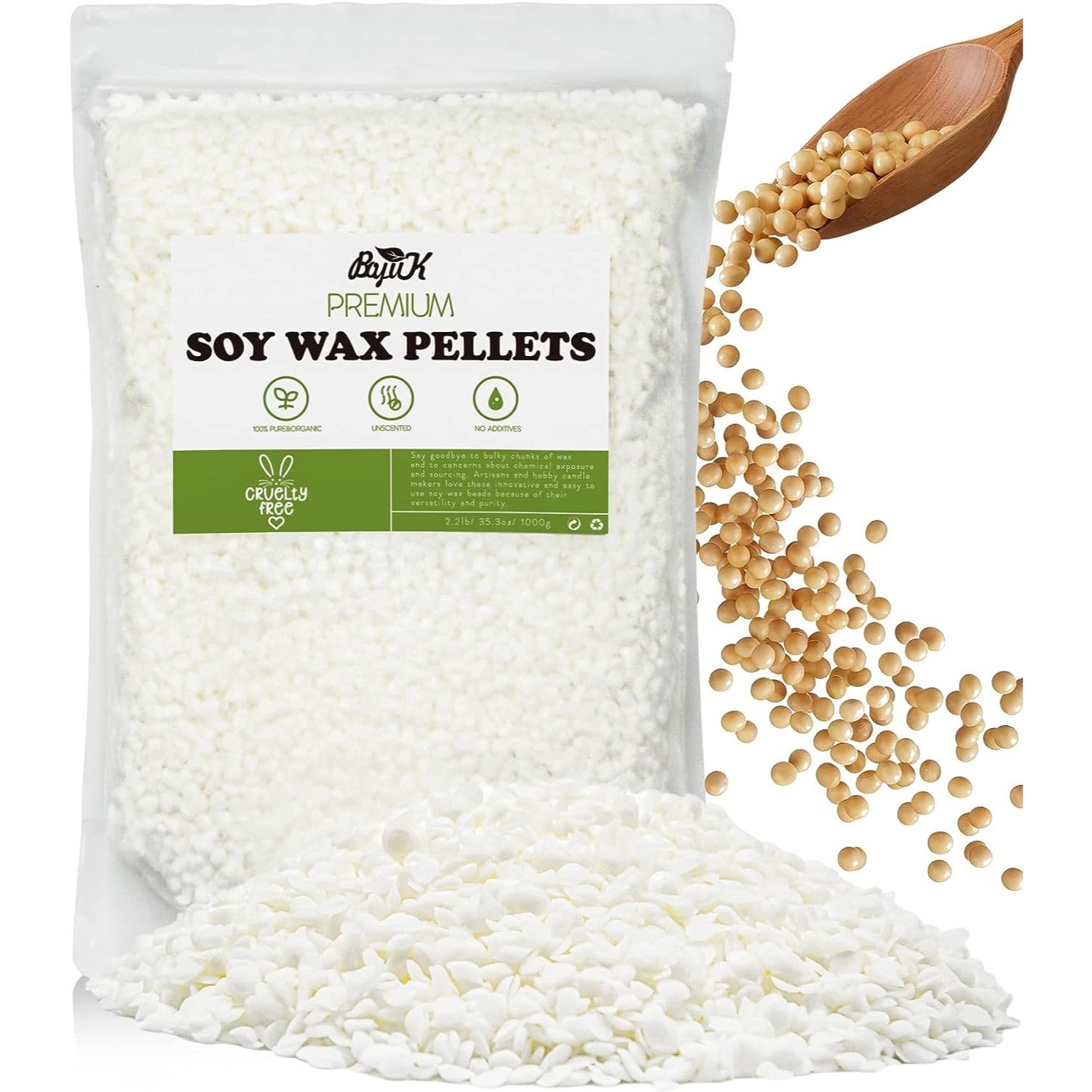 Duftkerze Bio Sojawachs für Kerzen 1kg Premium Natürlich kerzenwachs zum gießen