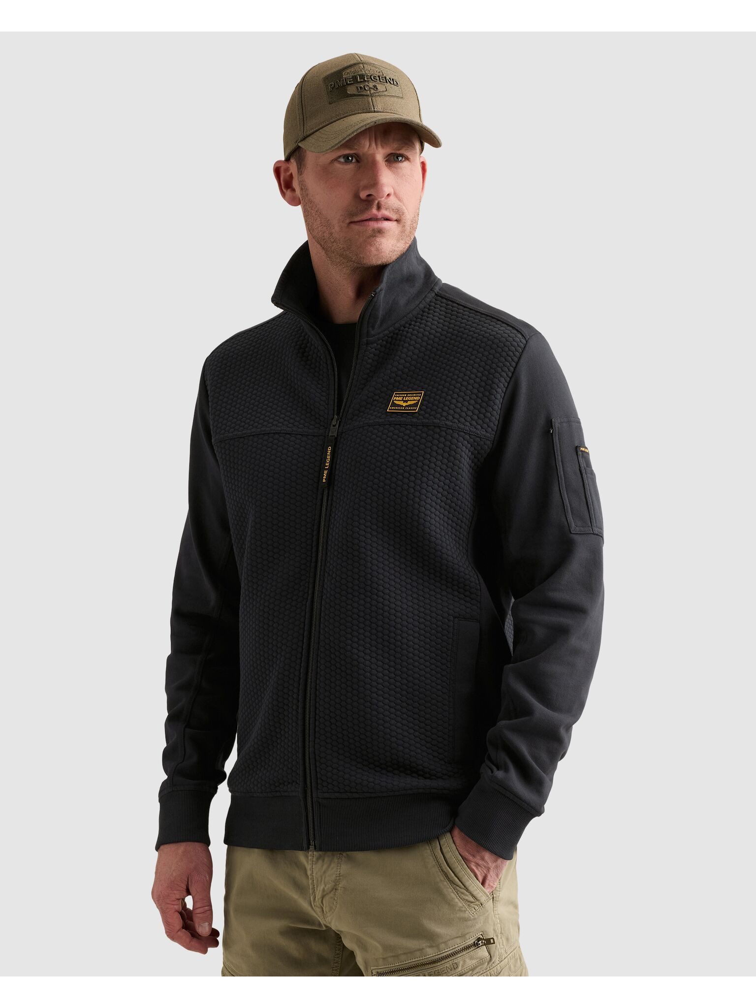 PME LEGEND Sweatjacke mit seitlichen Eingrifftaschen
