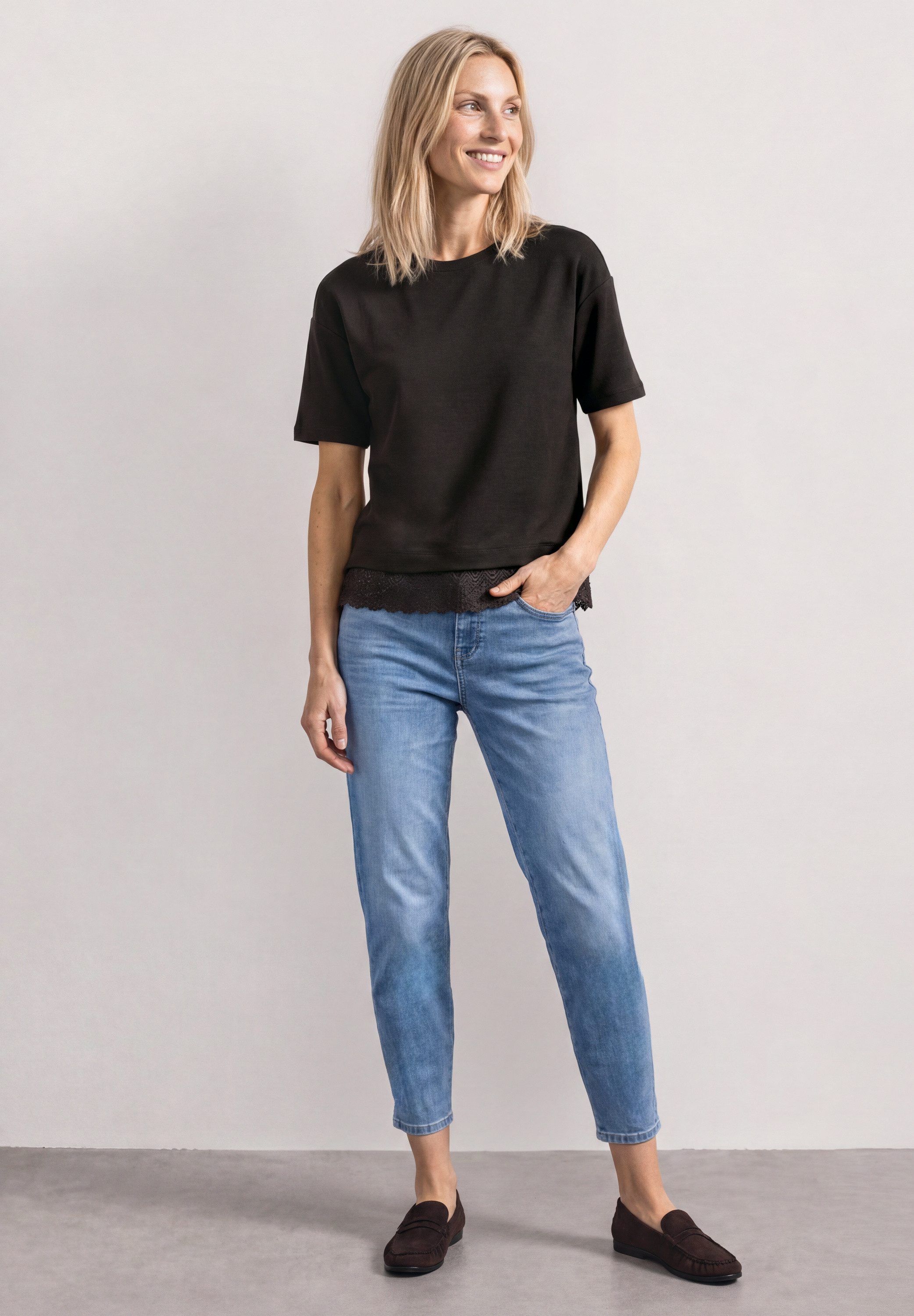 STREET ONE T-Shirt mit Rundhalsausschnitt