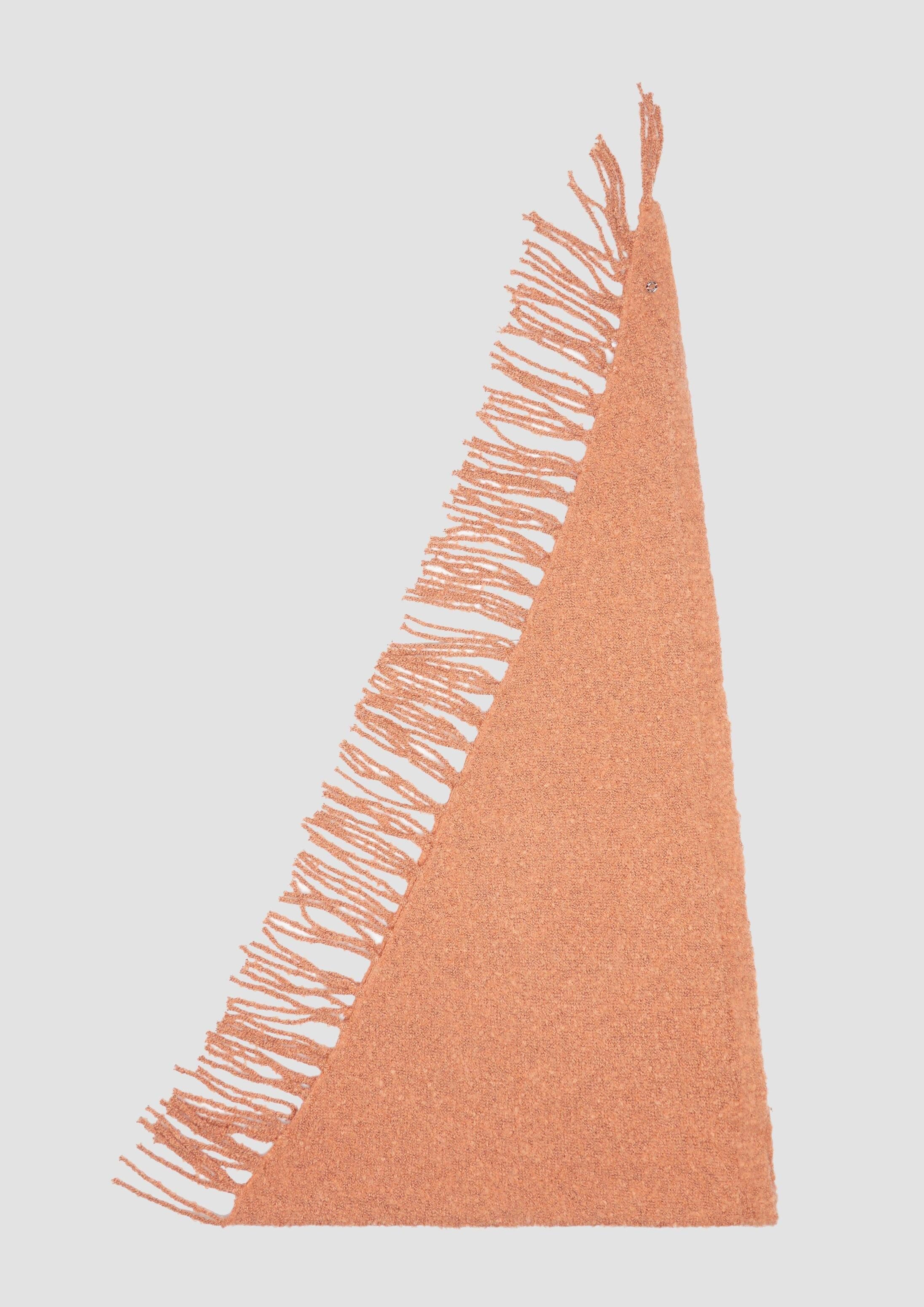 s.Oliver Schal Tuch, Bouclé-Tuch mit Fransen