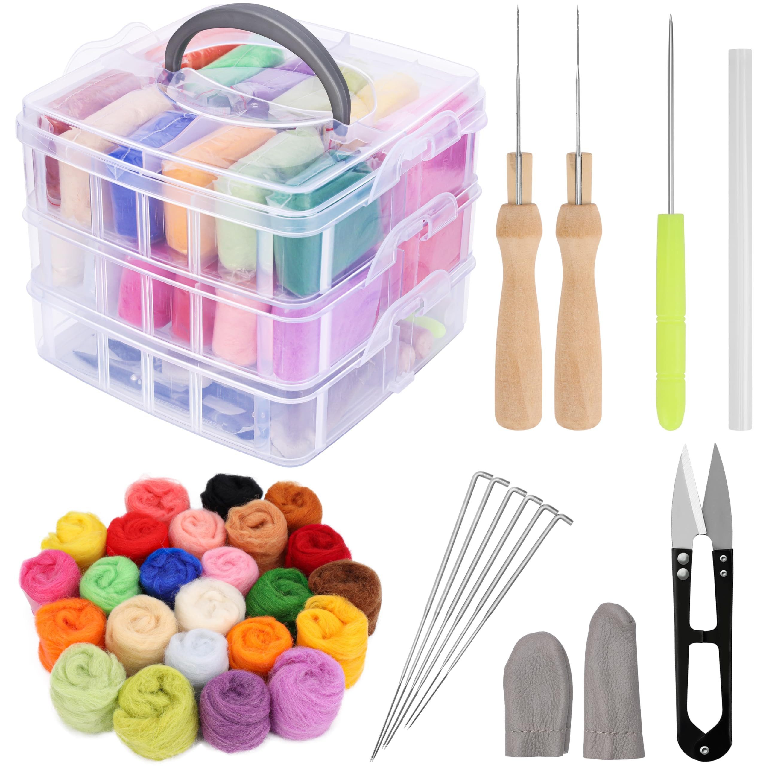 Belle Vous Dekoobjekt Belle Vous Nadelfilz Set für Anfänger mit Aufbewahrun günstig online kaufen