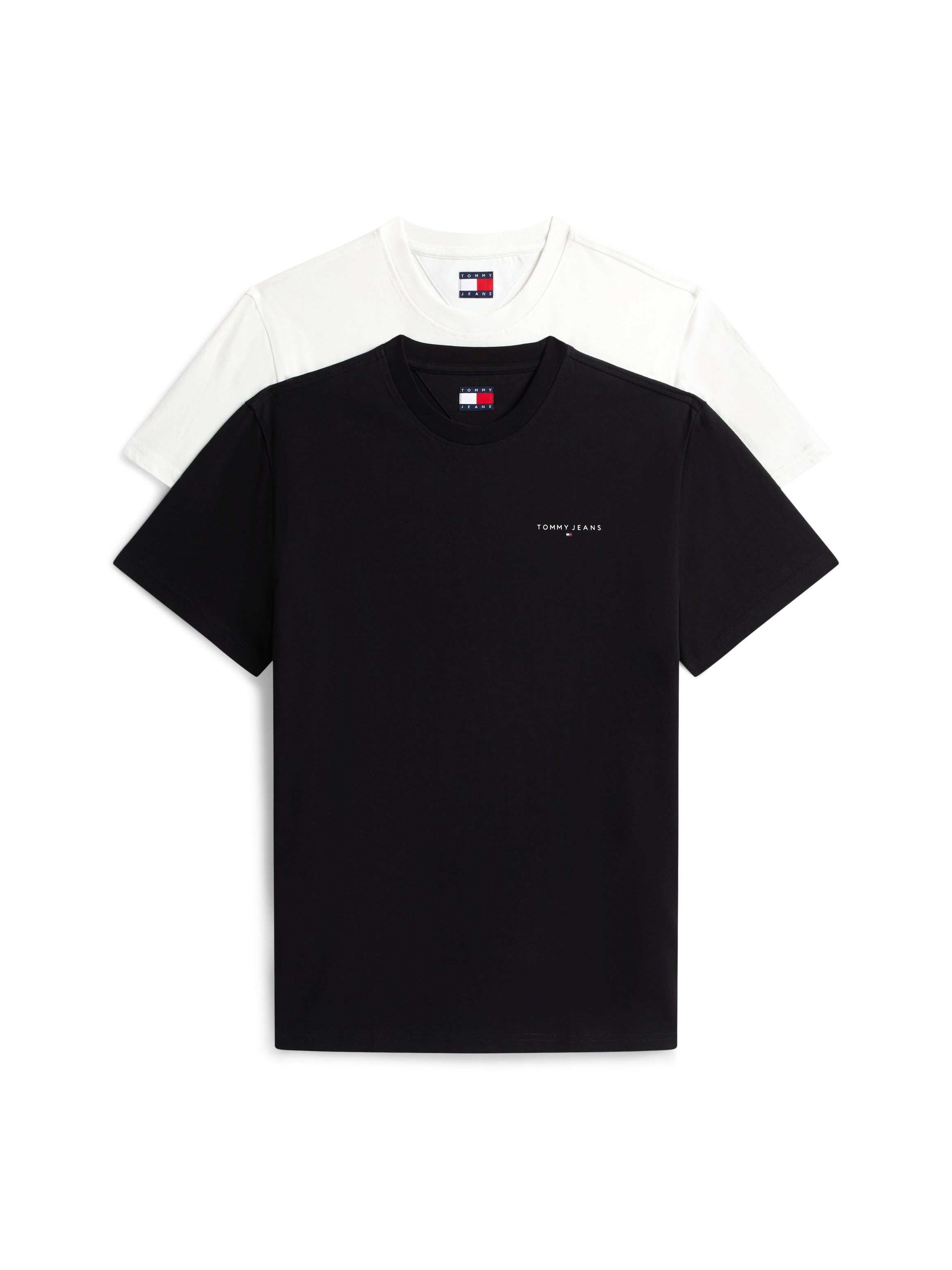 Tommy Jeans T-Shirt TJM SLIM FIT LINEAR 2PACK (Packung, 2-tlg) Rundhals, Je günstig online kaufen