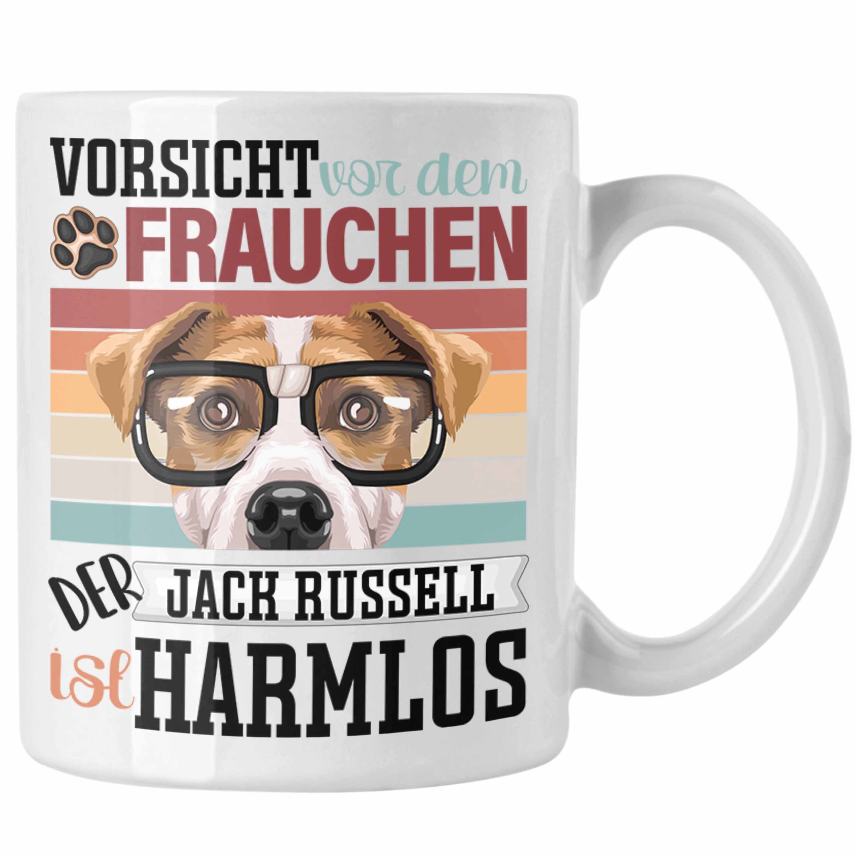 Trendation Tasse Jack Russell Besitzerin Frauchen Tasse Geschenk Lustiger Spruch Gesche Weiss