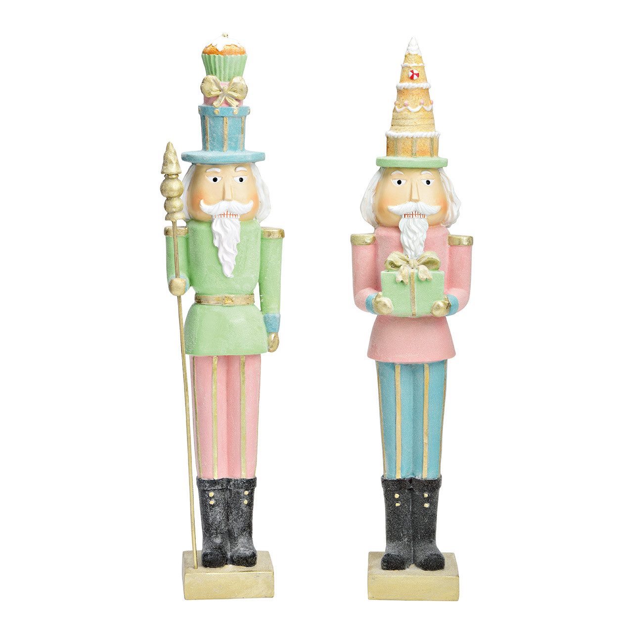 Wurm Nussknacker 10041200 - 2er Set mit Geschenk/Stab aus Poly, 8 x 42 x 7 cm, (1-tlg)
