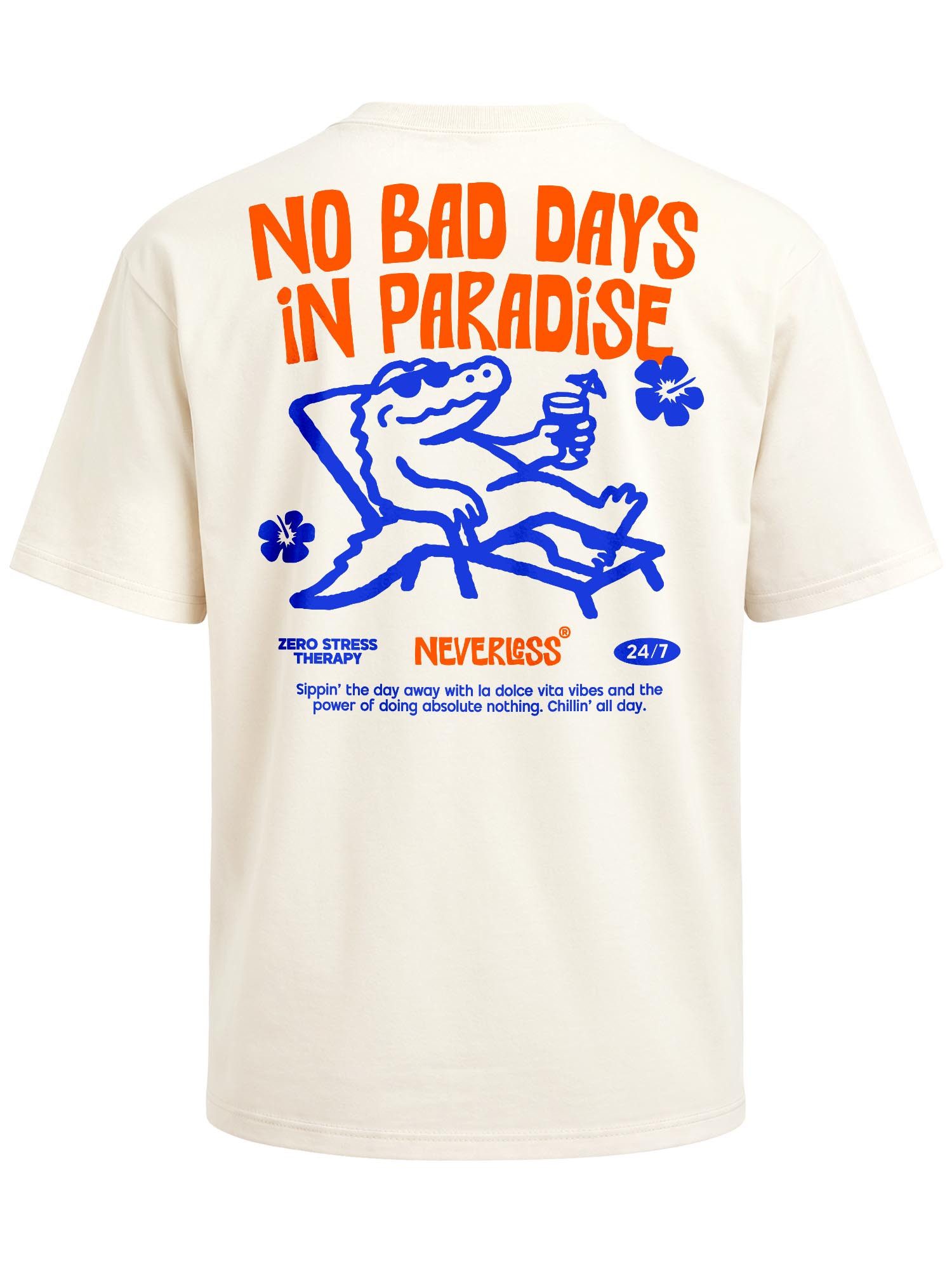 Neverless Oversize-Shirt Herren T-Shirt - No Bad Days - Oversized Relaxed Fit Sommer Fashion mit Print