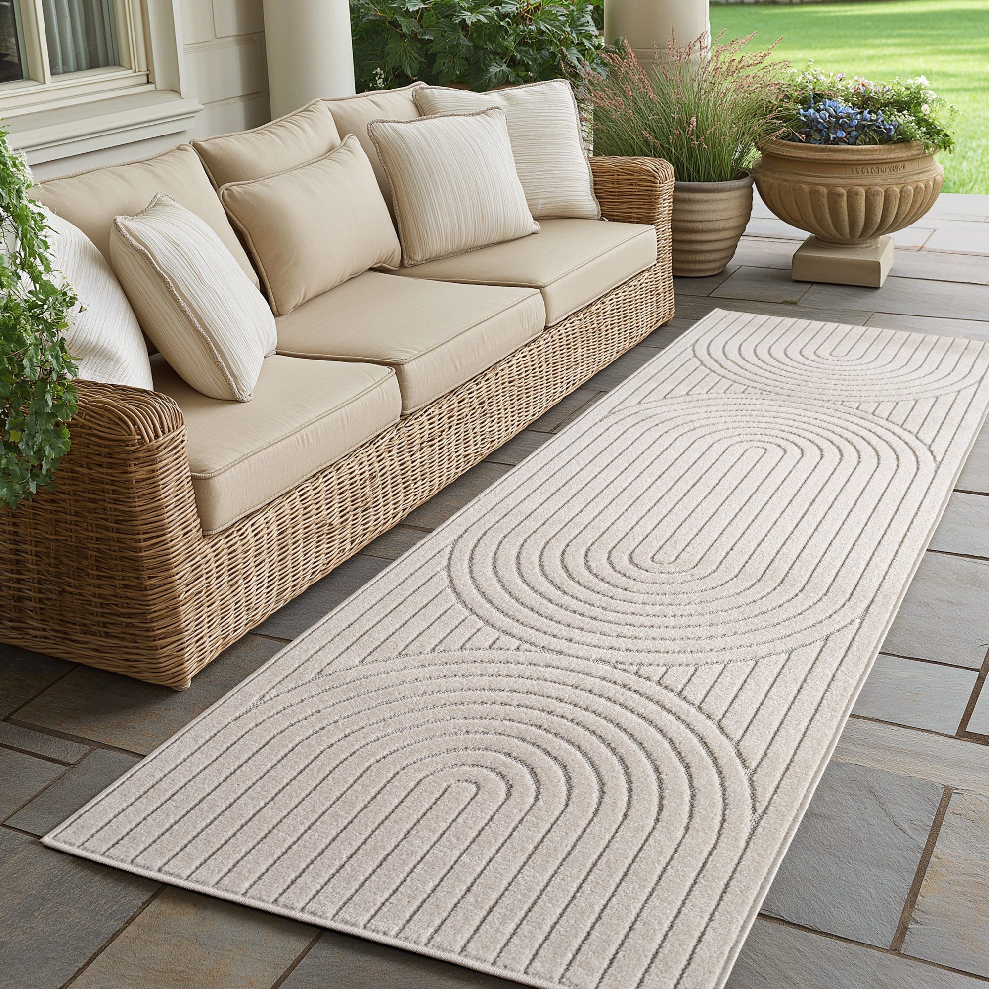 SIMPEX24 Outdoorteppich Skandinavischer 3D Design, Rechteckig, Höhe: 5 mm, günstig online kaufen