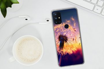 MuchoWow Handyhülle Löwenzahn - Blumen - Sonnenuntergang - Horizont - Nacht, Phone Case, Handyhülle OnePlus Nord N10 5G, Silikon, Schutzhülle