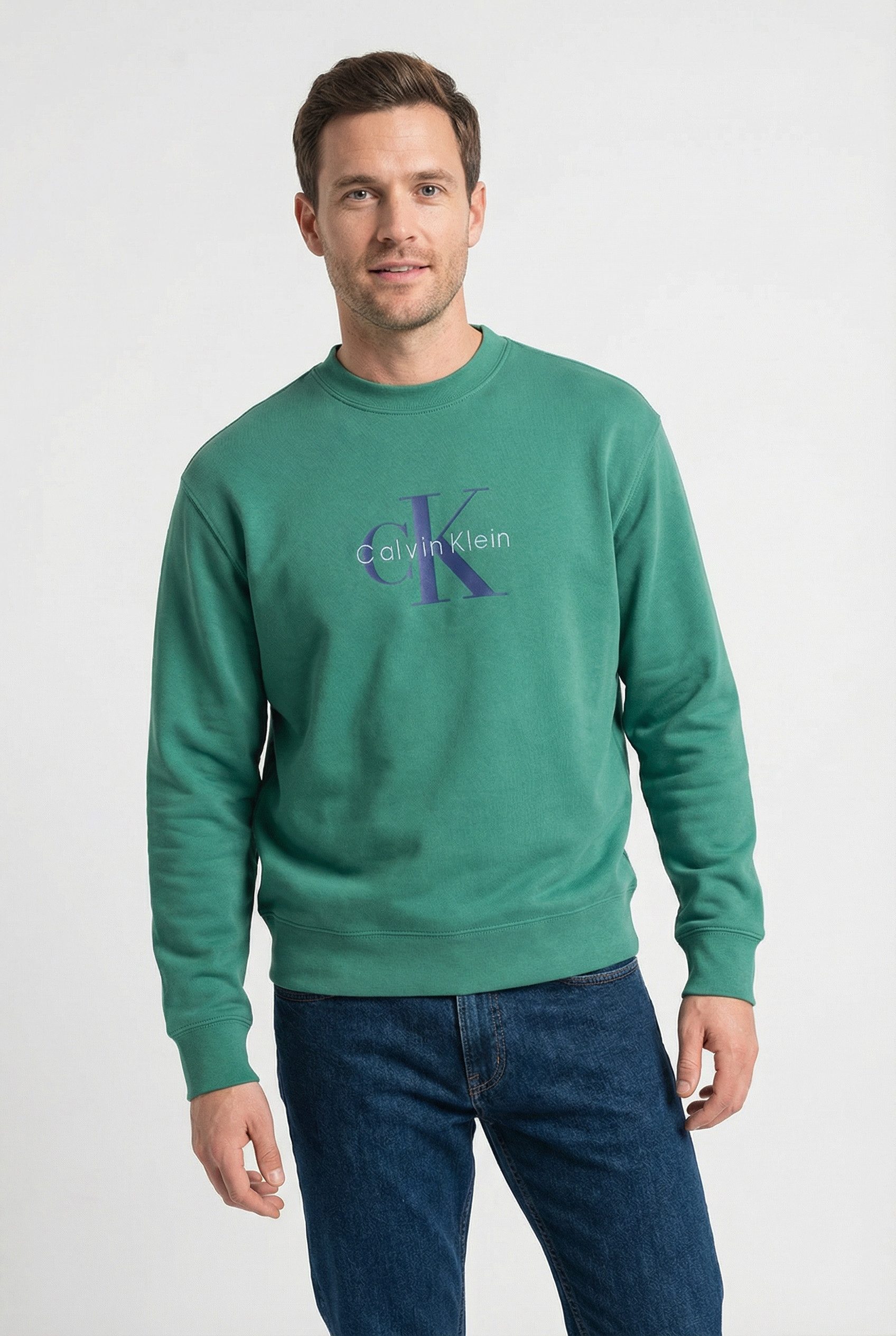 Calvin Klein Jeans Sweatshirt LS EU 350TERRY MONOLOGO CN SWTSH Rundhalsausschnitt, regular fit
