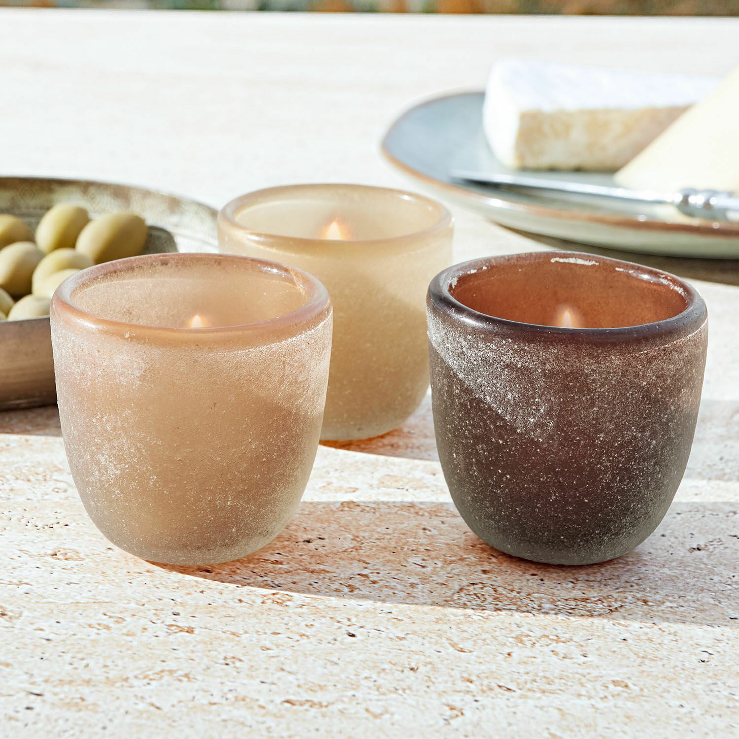 Mirabeau Windlicht Windlicht 3er Set Eclairice braun/gelb (3er Set, 3er Set günstig online kaufen