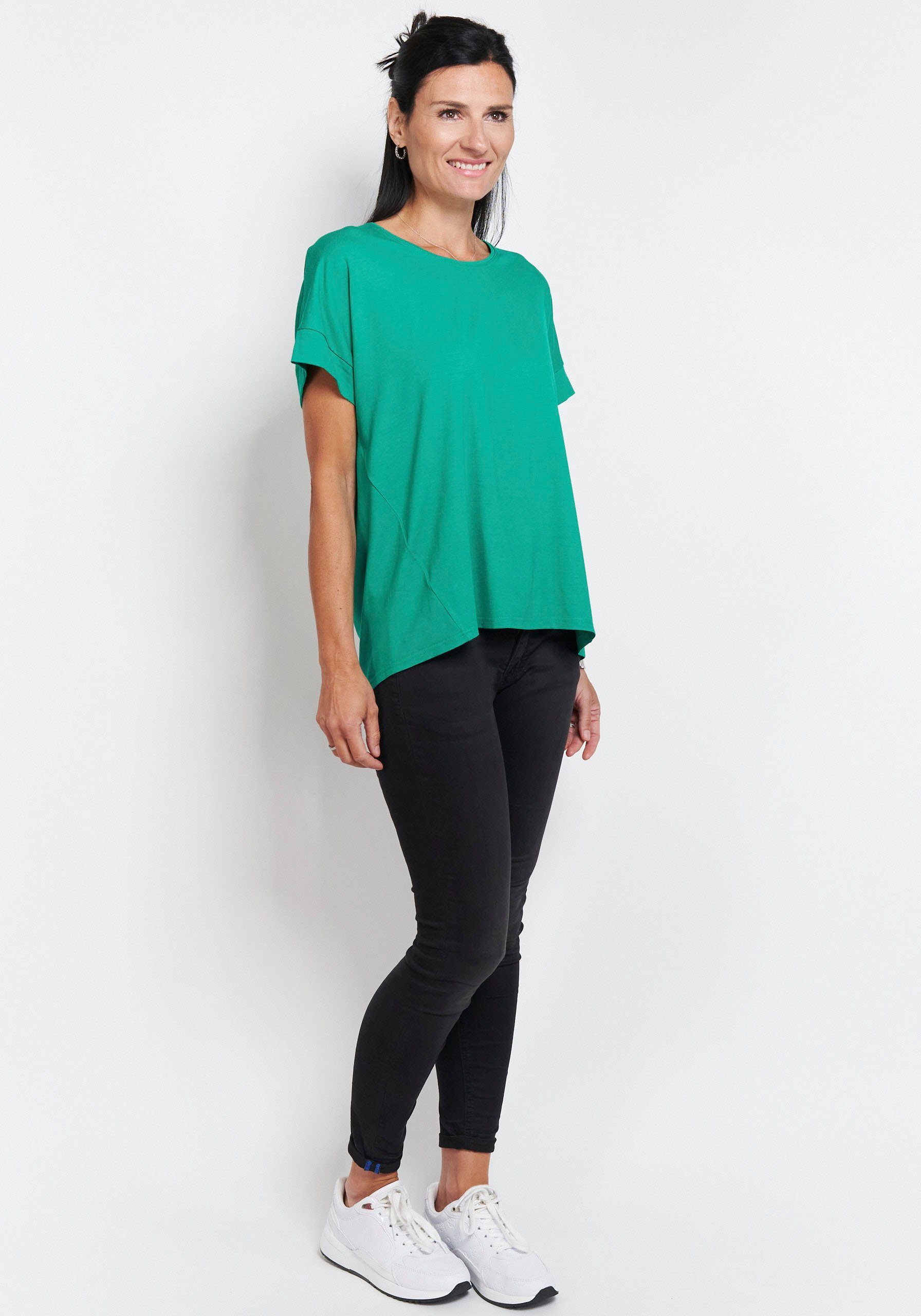 Seidel Moden Kurzarmshirt mit überschnittenen Schultern grün | T-Shirts