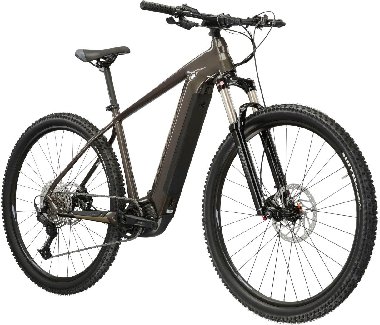Kross E-Bike Mountainbike KROSS E-MTB Level Boost 2.0 29" braun, 11 Gang Shimano DEORE M5100 Schaltwerk, Kettenschaltung, Mittelmotor, 500 Wh, Pedelec, Elektrofahrrad für Damen und Herren, MTB
