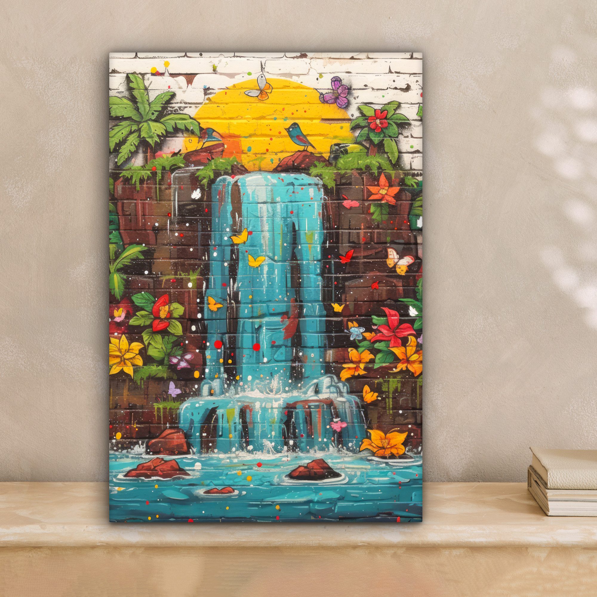 OneMillionCanvasses® Leinwandbild Graffiti - Wasserfall - günstig online kaufen
