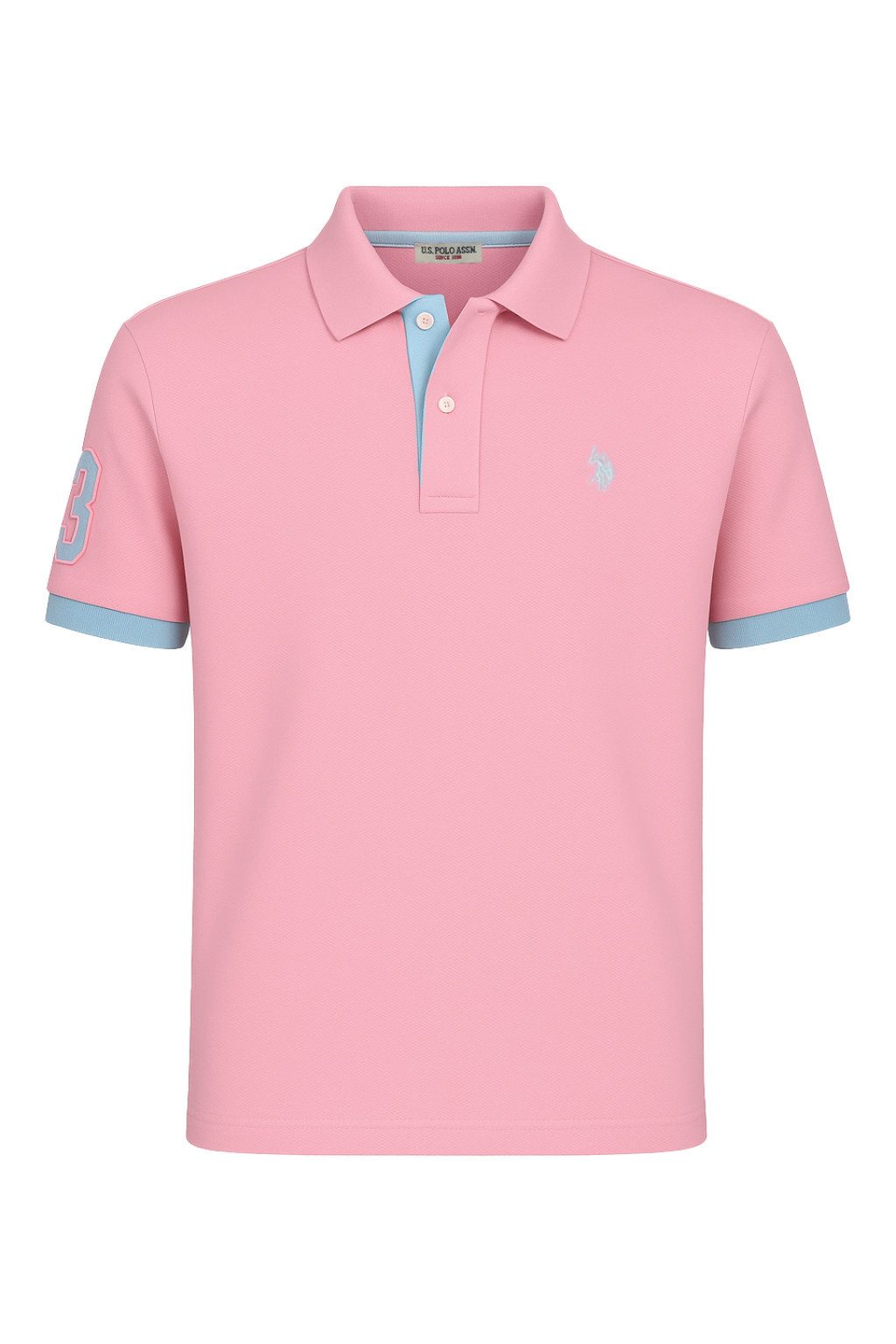 U.S. Polo Assn. Poloshirt US16927 (100% Baumwolle) hellrosa Herren