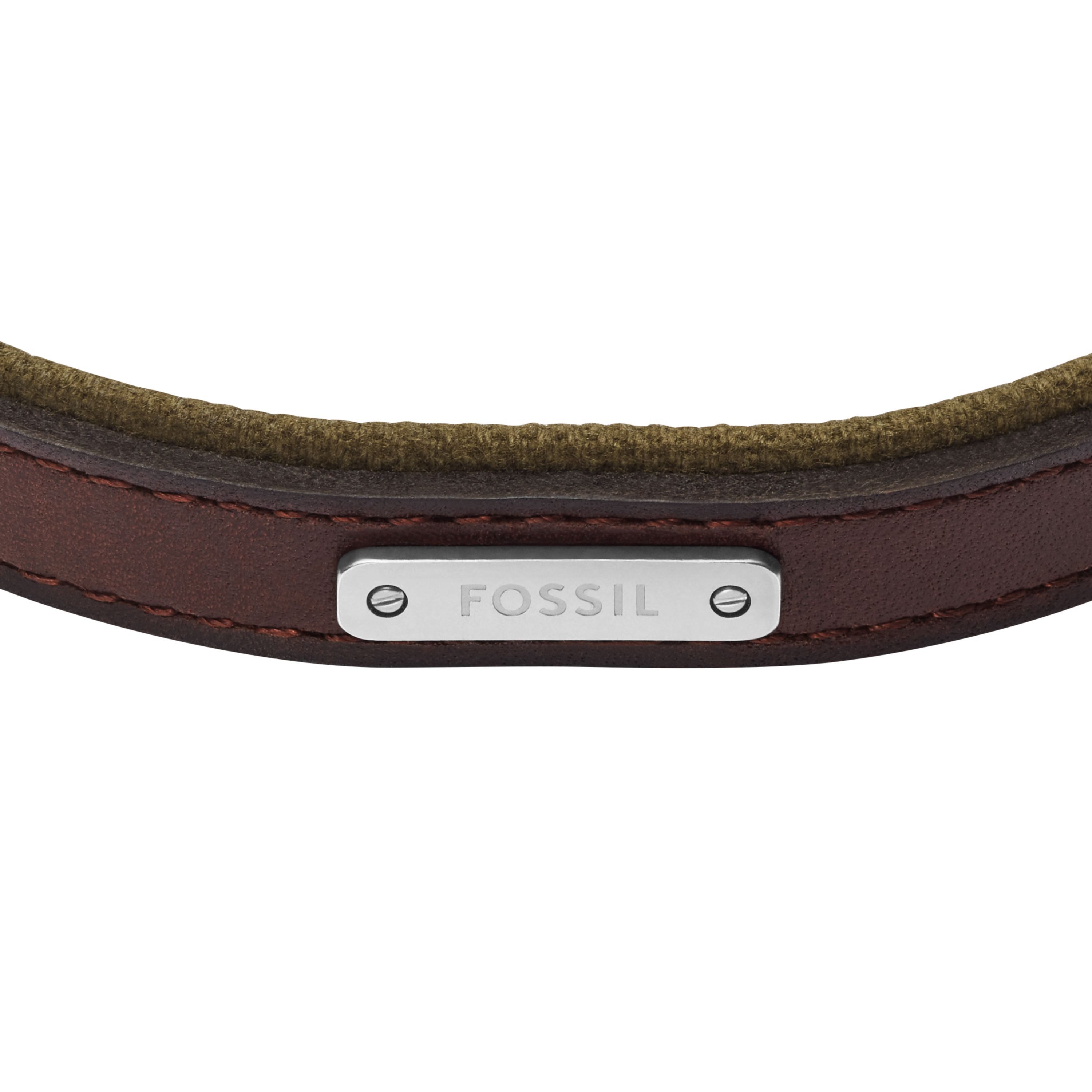 Fossil Armband Schmuck Geschenk Metall, Leder, Textil EVERETT