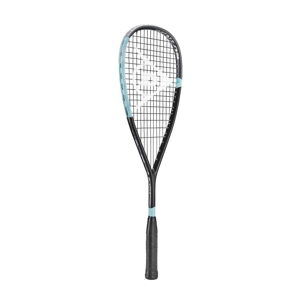 Dunlop Squashschläger Blackstorm Titanium SLS 130g/grifflastig schwarz/türkis - besaitet