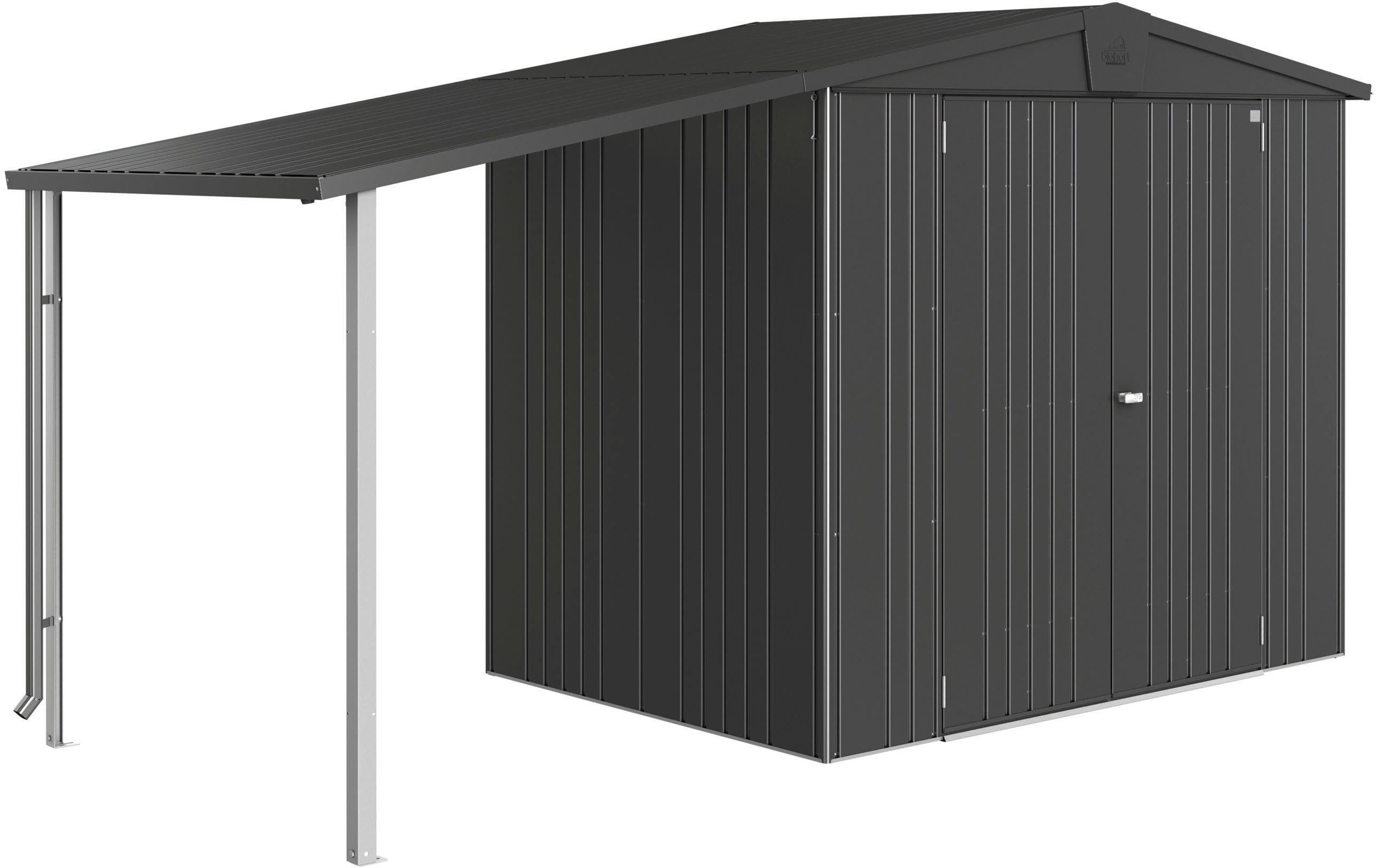 Biohort Gerätehaus-Anbaudach für Gerätehaus Europa Gr. 2/Gr.3/Gr.4A, verschiedene Farben, BxT: 150x156 cm