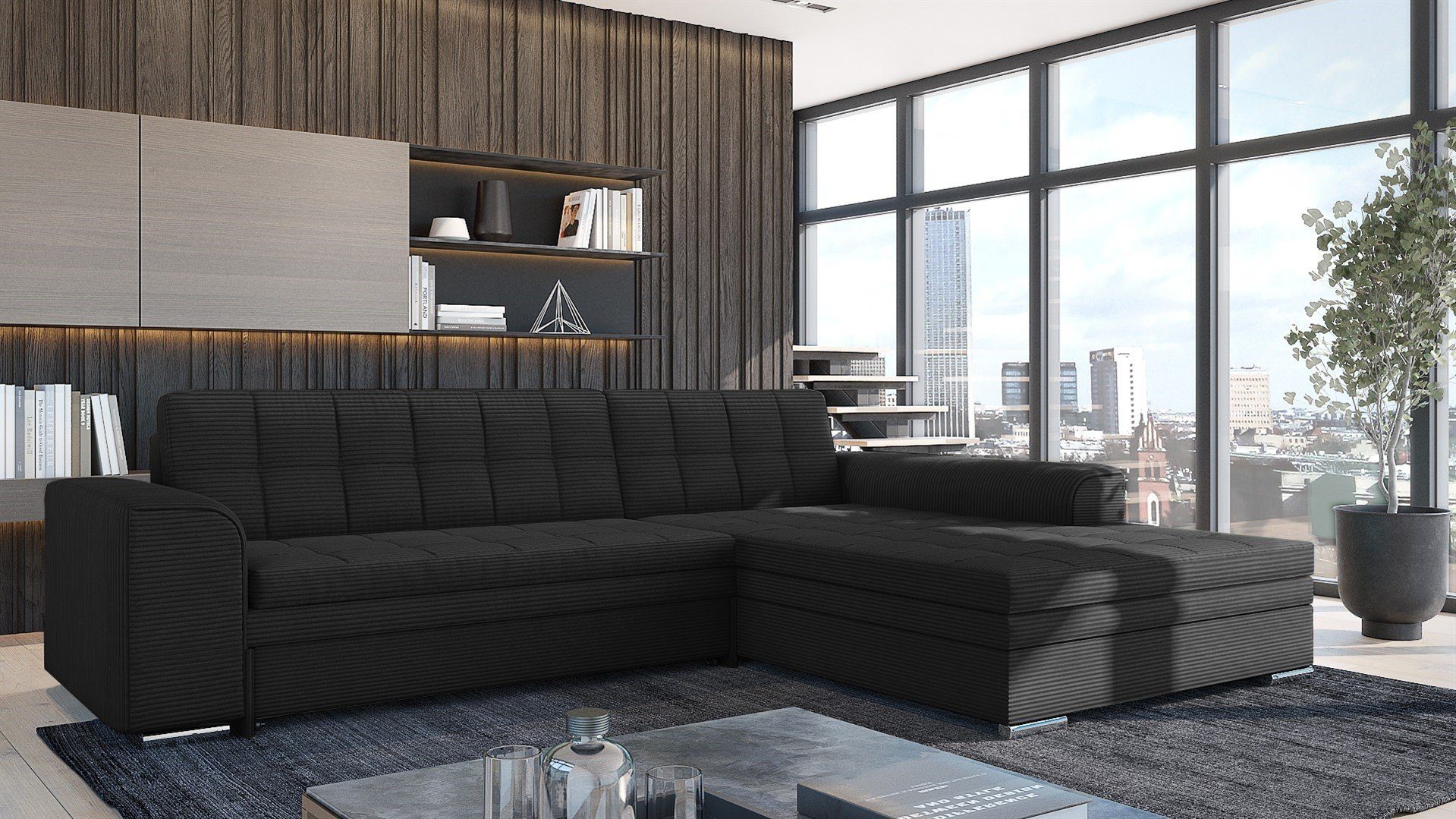 Fun Möbel Ecksofa Sofa SARRA Ottomane günstig online kaufen