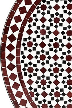 Marrakesch Orient & Mediterran Interior Gartentisch Mosaiktisch Albaicin 80cm, Beistelltisch, Gartentisch, Esstisch, Handarbeit