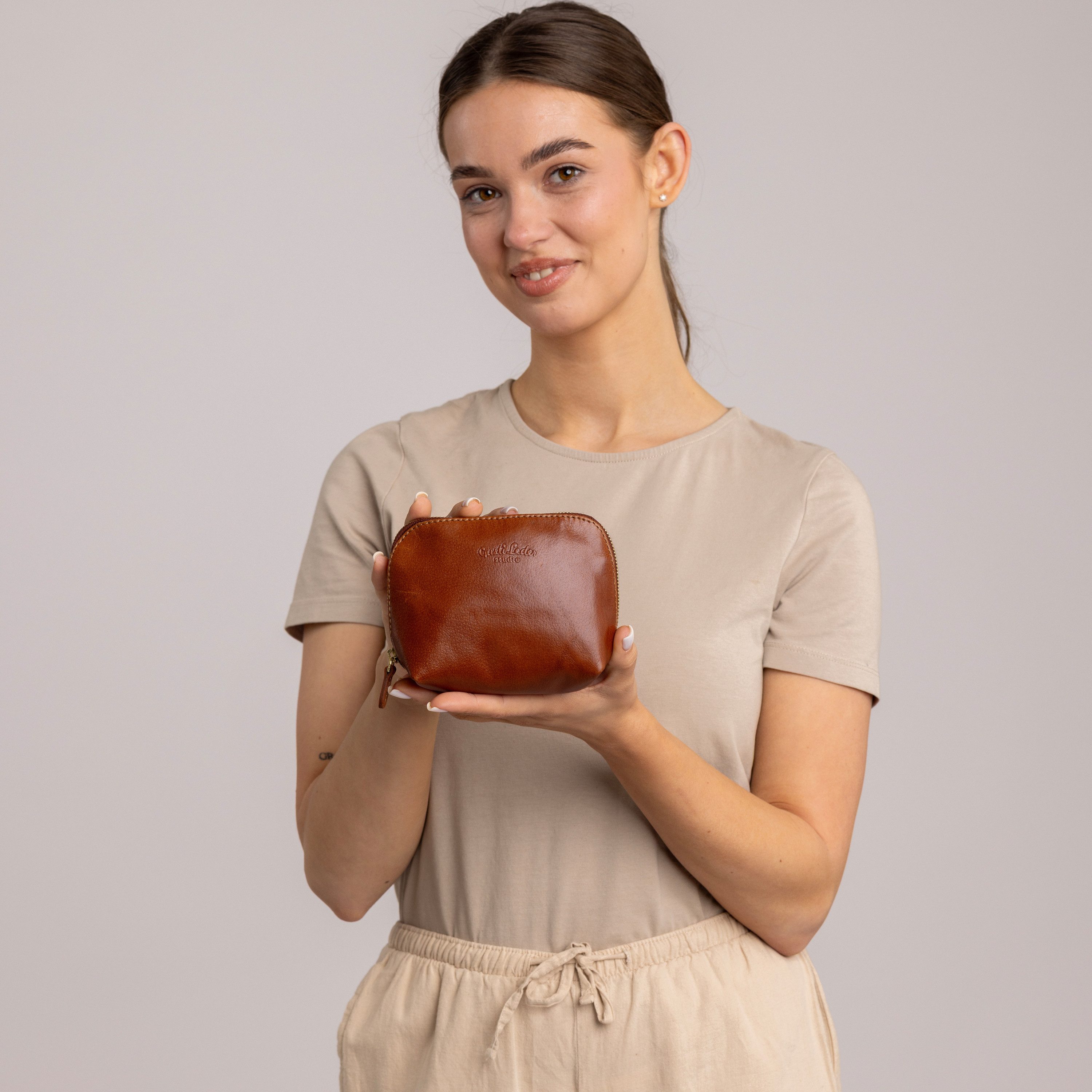 Gusti Leder Kulturbeutel Gusti Leder Kosmetiktasche Leo (1-tlg)