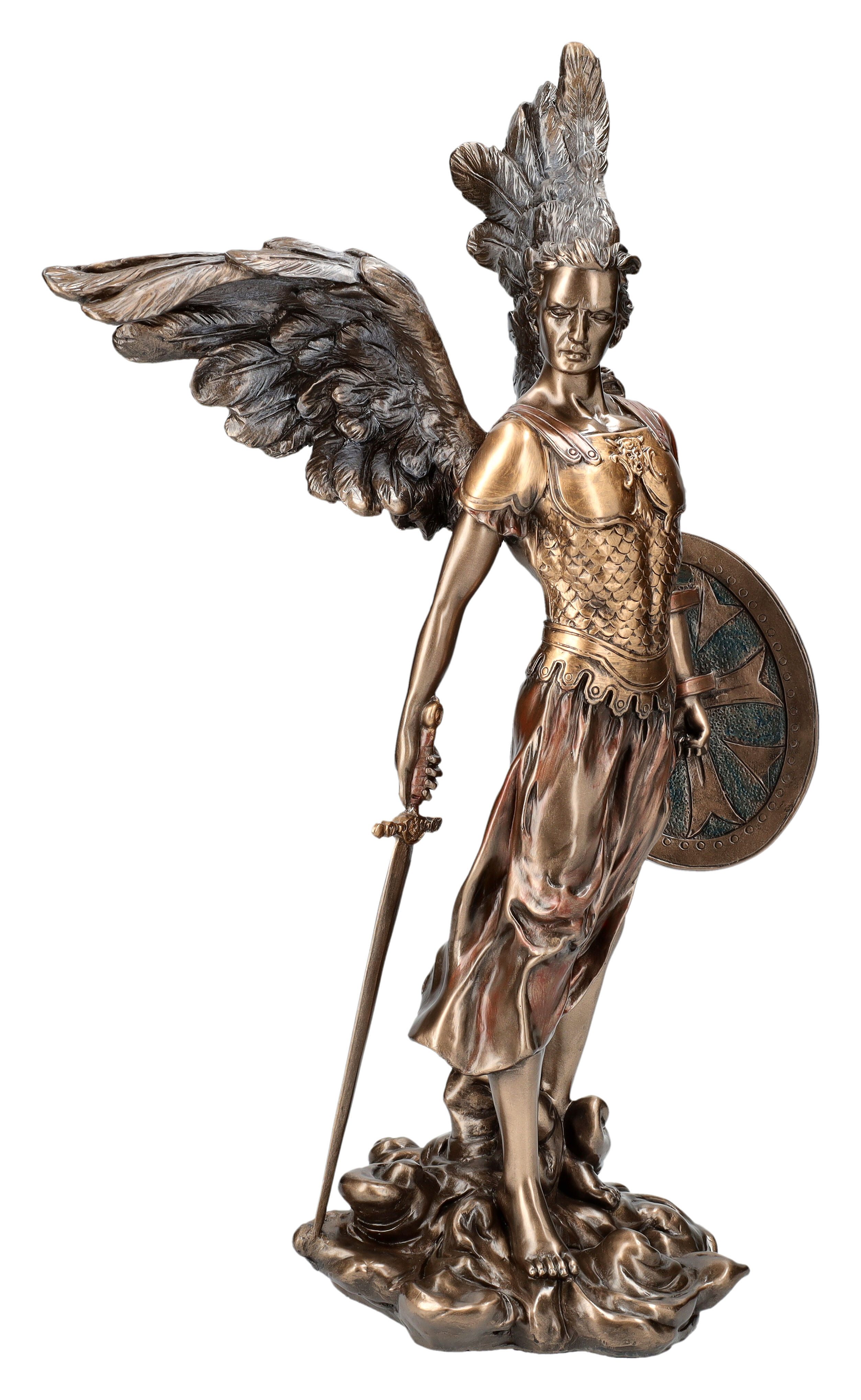 Dekofigur Erzengel Michael Figur in heroischer Pose - Veronese - Mythologie Deko