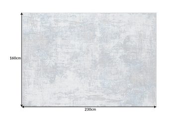 Teppich MODERN ART 230x160cm creme blau, riess-ambiente, rechteckig, Höhe: 5 mm, Wohnzimmer · Schlafzimmer · Flachgewebe · Outdoor · Modern Design