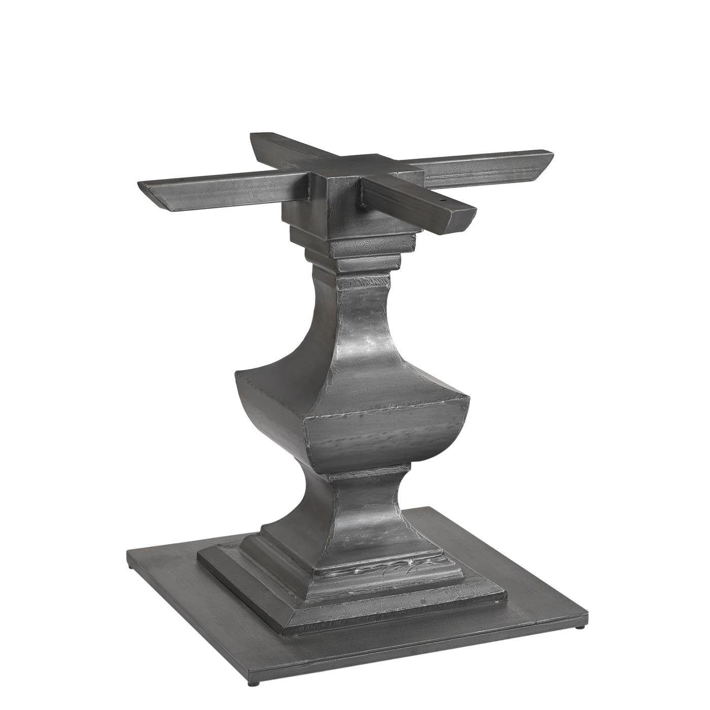 baario Esstisch Tischgestell LIVNO Metall schwarz, Eisen geschmiedet Tischbein Antik Tischfuß grau