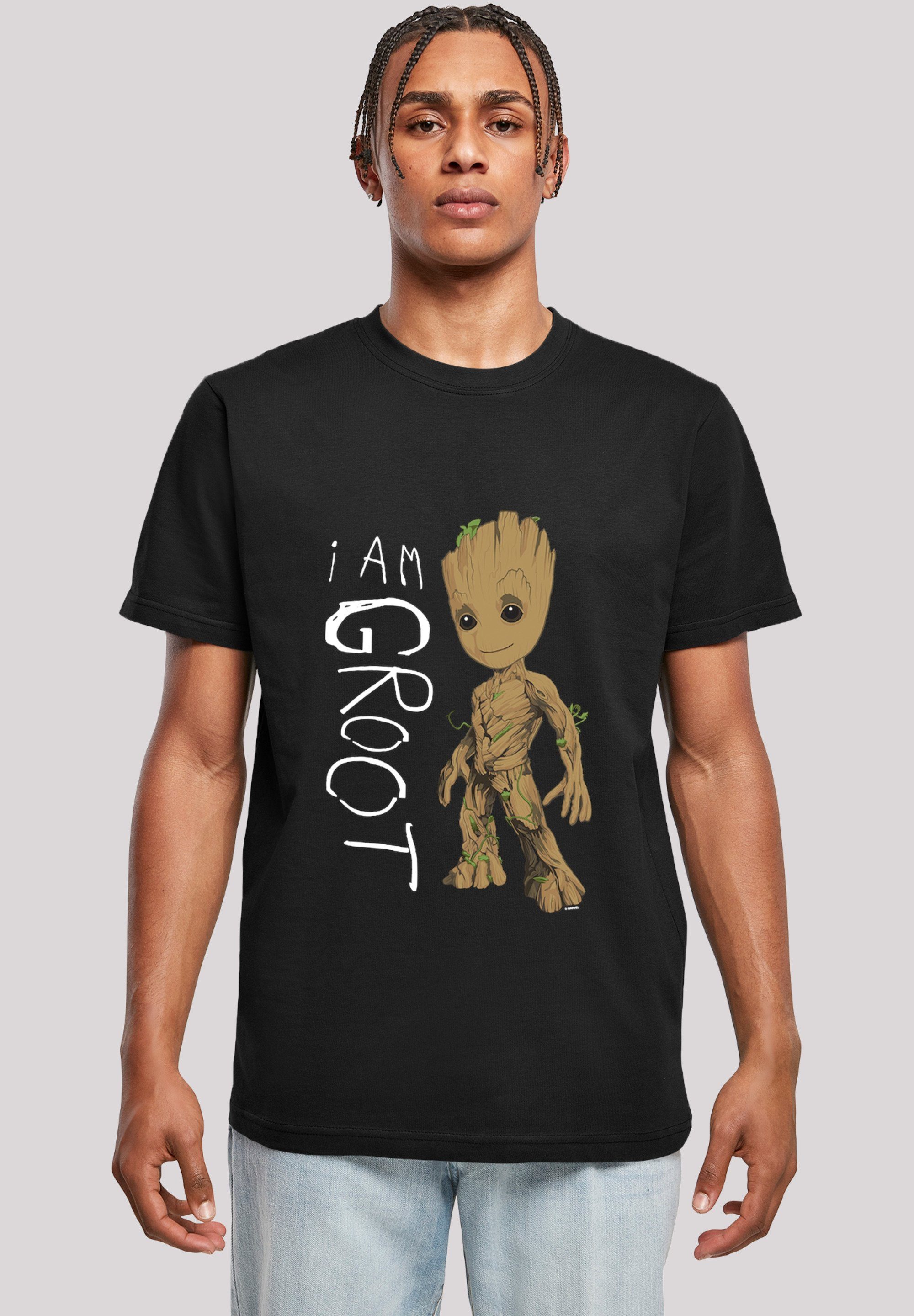F4NT4STIC T-Shirt Marvel Guardians of the Galaxy Groot Herren,Premium  Merch,Regular-Fit,Basic,Logo Print