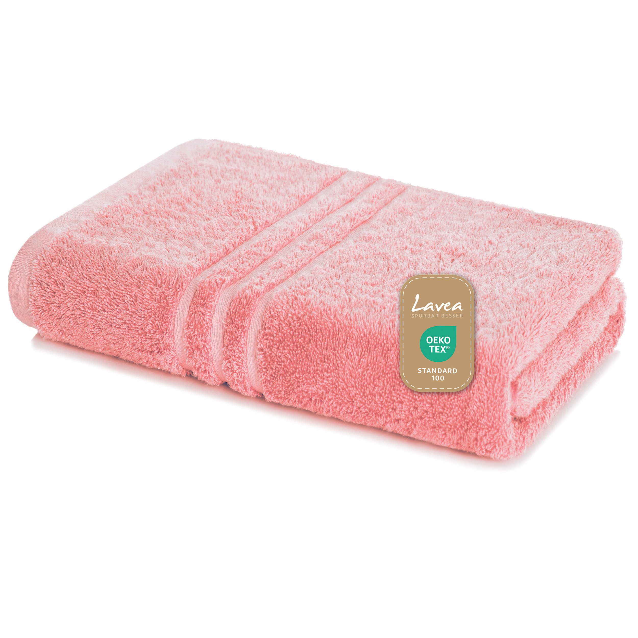 Lavea Badetuch Duschtuch 100x150 cm Elena Frottee Duschhandtuch, 100% Baumwolle, 500 g/m² Frottier, weich & saugstark, pflegeleicht
