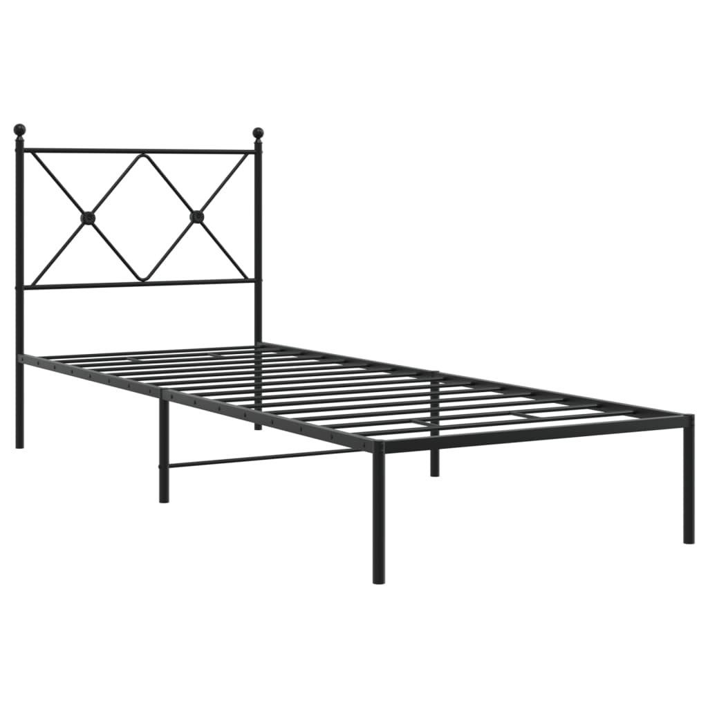vidaXL Bett Bettgestell mit Kopfteil Metall günstig online kaufen