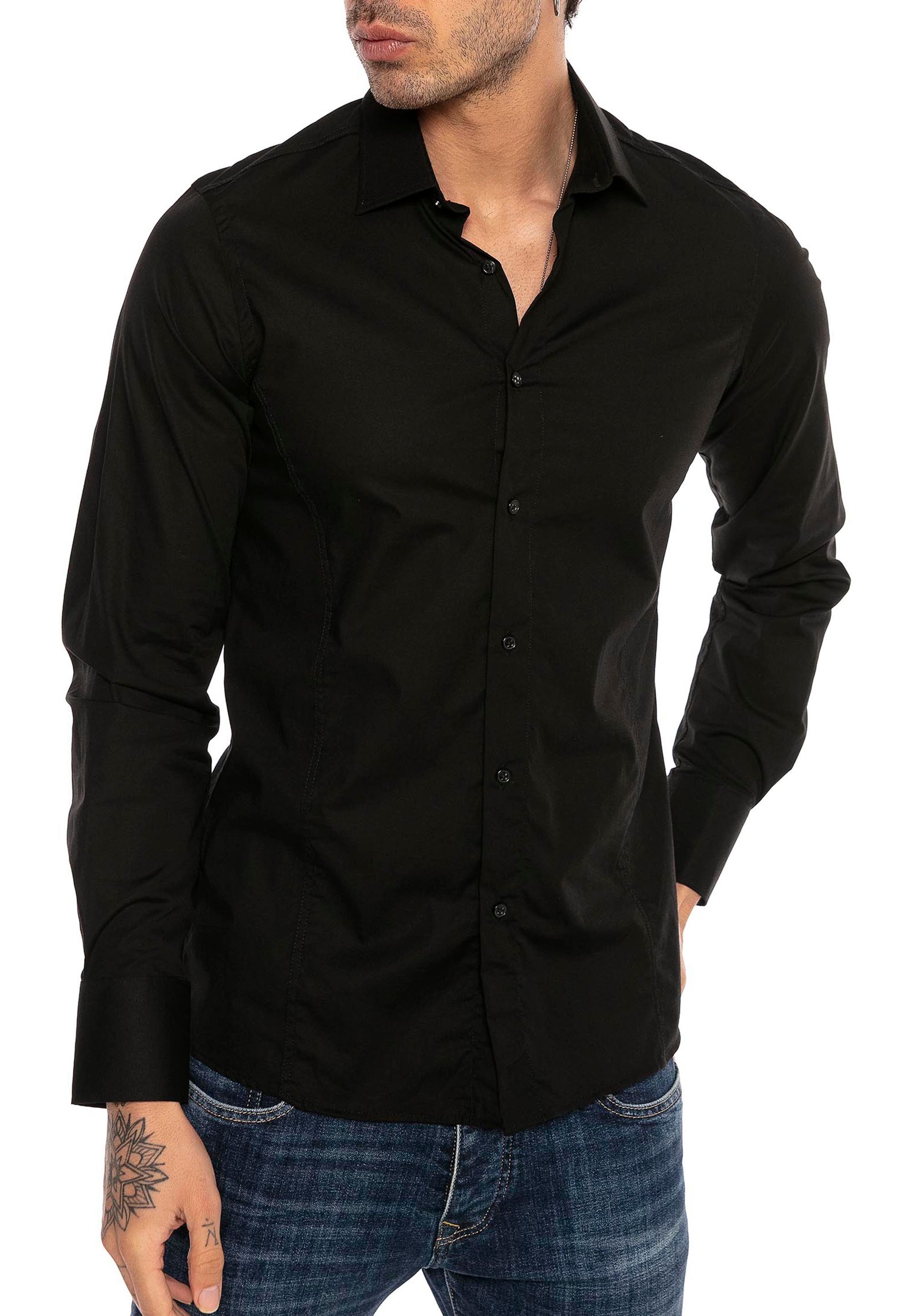 RedBridge Langarmhemd in Slim Fit – günstig online kaufen