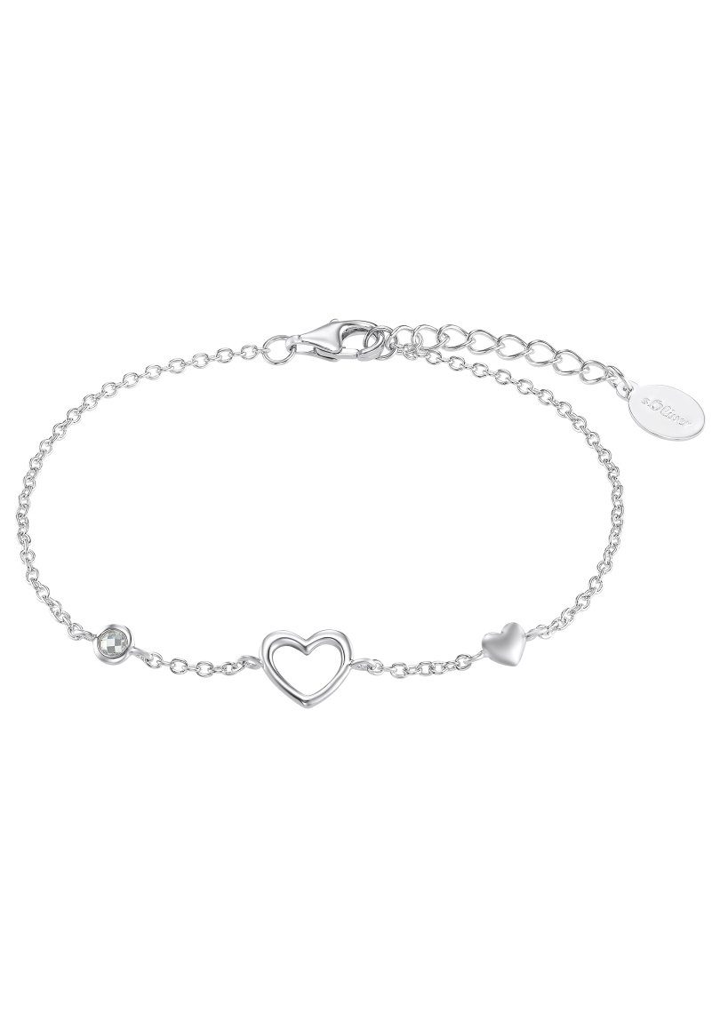 s.Oliver Junior Armband Herz, 2034164, mit Zirkonia (synth), Aus  hochwertigem 925 Sterling Silber rhodiniert