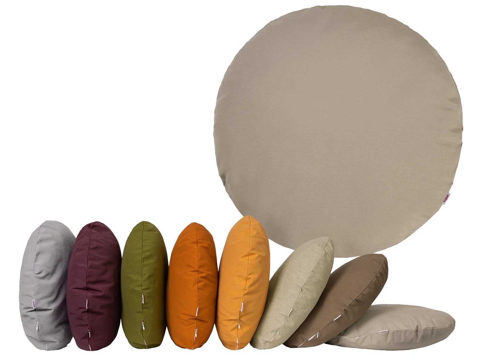 beties Kissenhülle Wunschton, (1 Stück), runder Kissenbezug 60 cm safran-ge günstig online kaufen