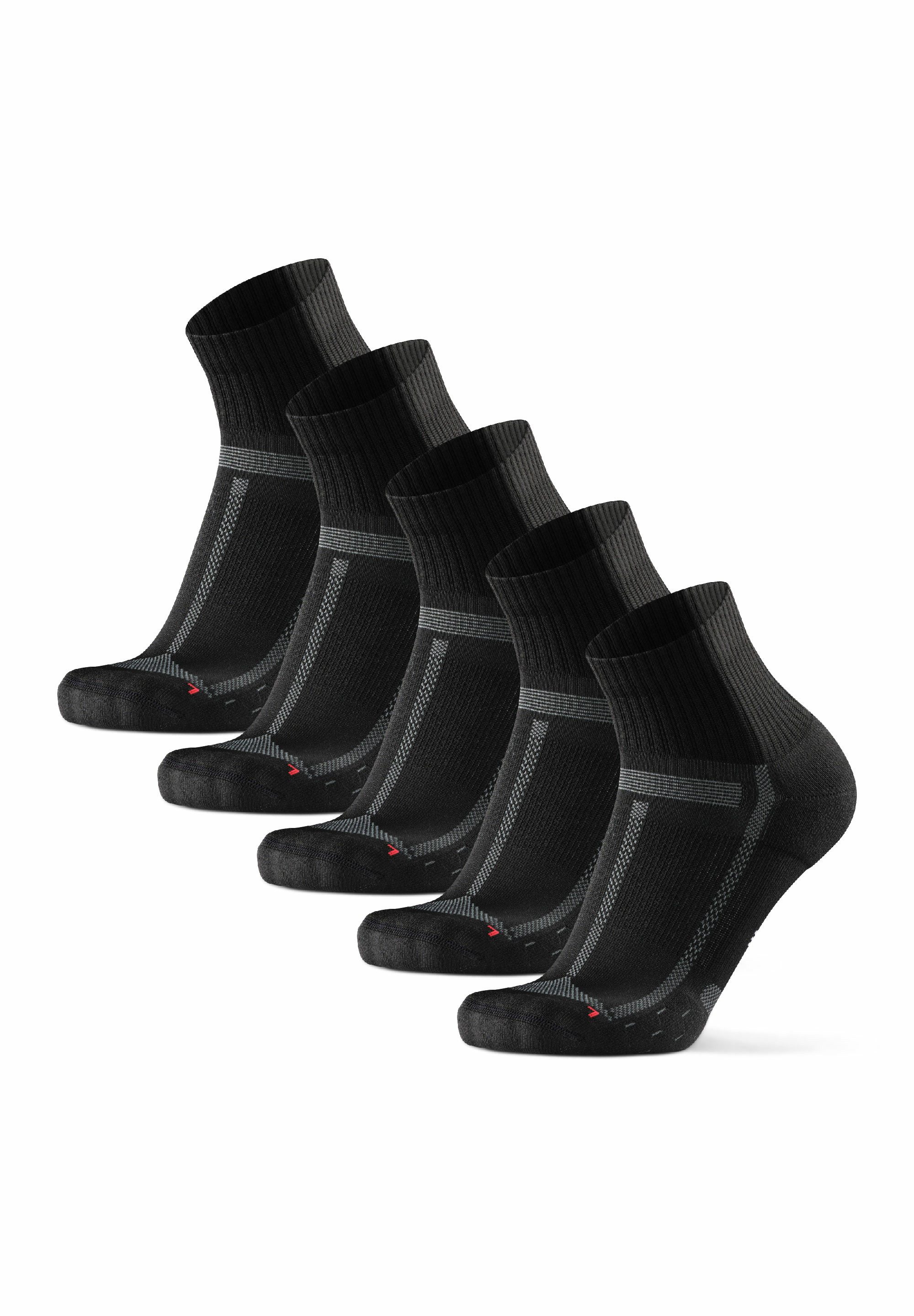 DANISH ENDURANCE Basicsocken Long Distance (5-Paar) rutschfeste Sportsocken, Ideal für Läufer, Anti-Blasen