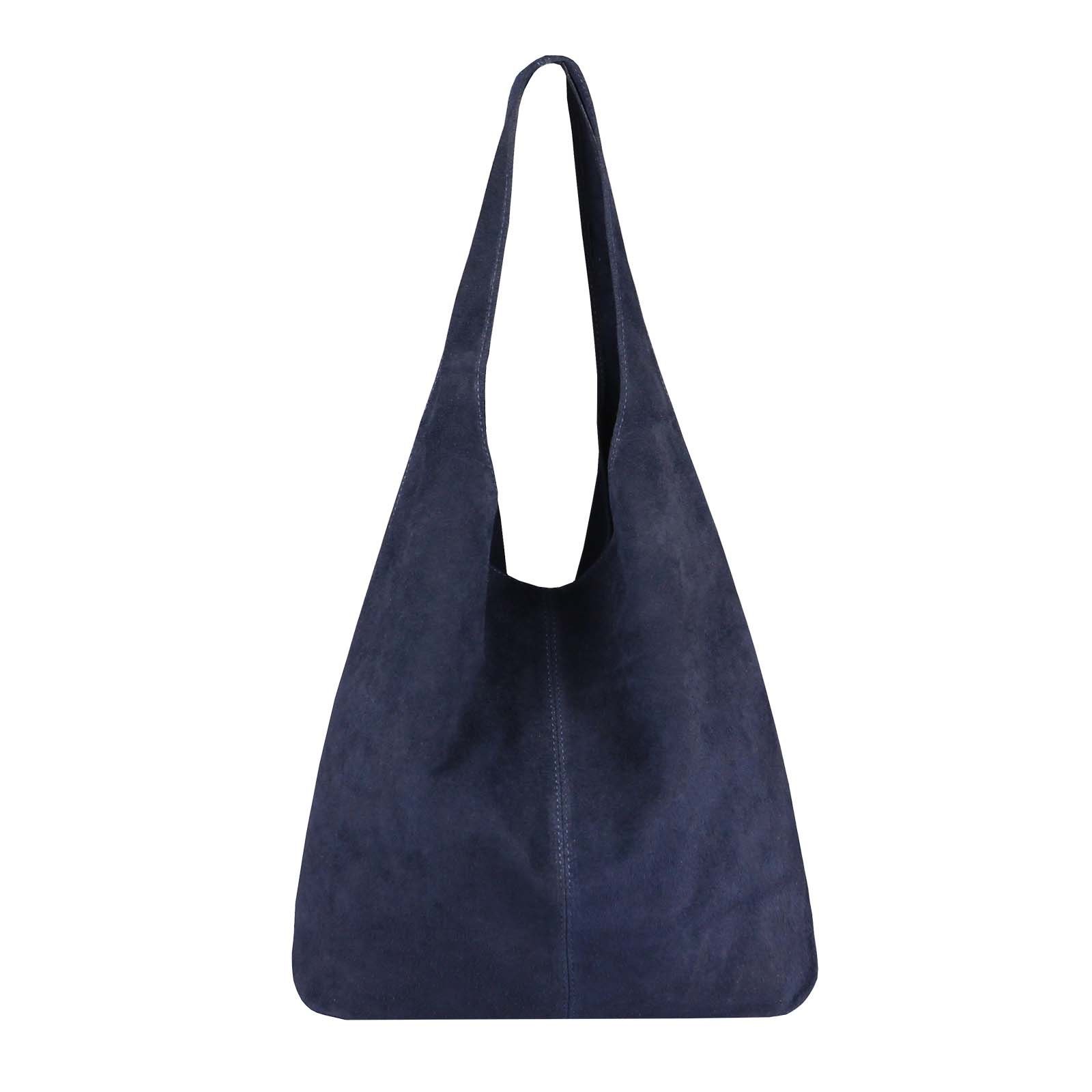 ITALYSHOP24 Schultertasche Made in Italy Damen Leder Wildleder Tasche Umhän günstig online kaufen