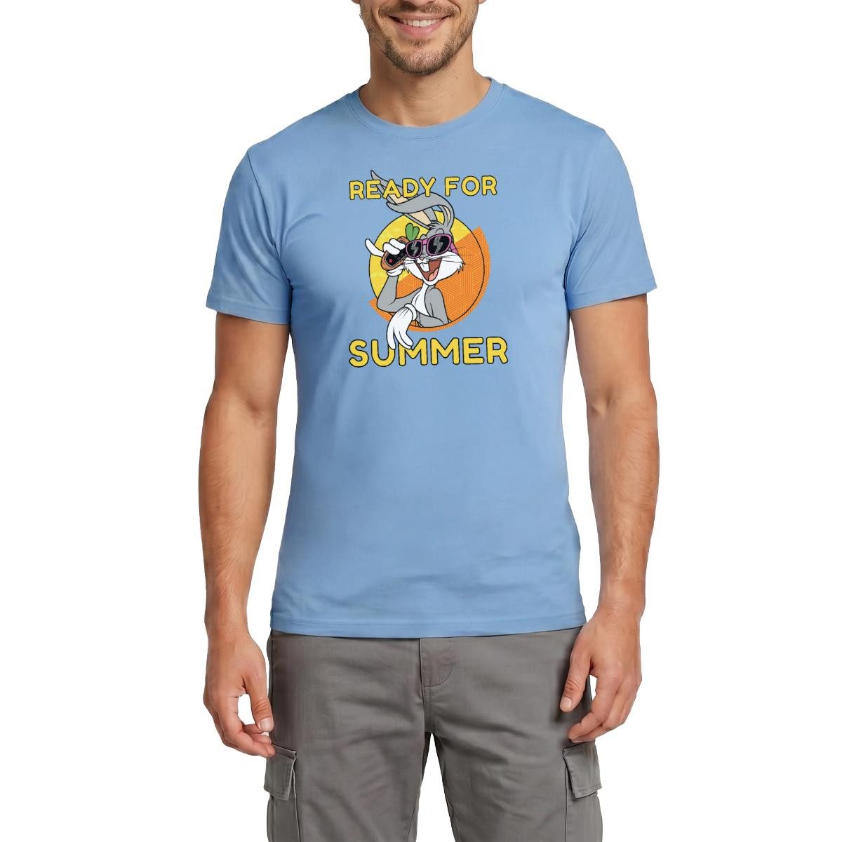 Spreadshirt T-Shirt Looney Tunes Bugs Bunny Ready For Summer Sommer Männer T-Shirt (1-tlg)