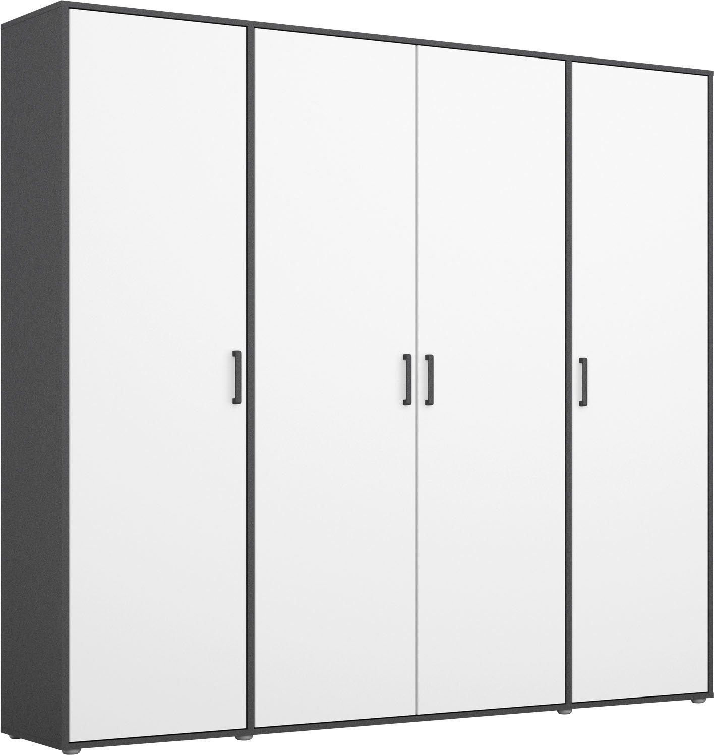 rauch Kleiderschrank VOYAGER Garderobe Wäscheschrank Schlafzimmer (in 3 verschiedenen Ausstattungen BASIC/CLASSIC/PREMIUM) mit 2 modernen Griffvarianten, viel Stauraum MADE IN GERMANY