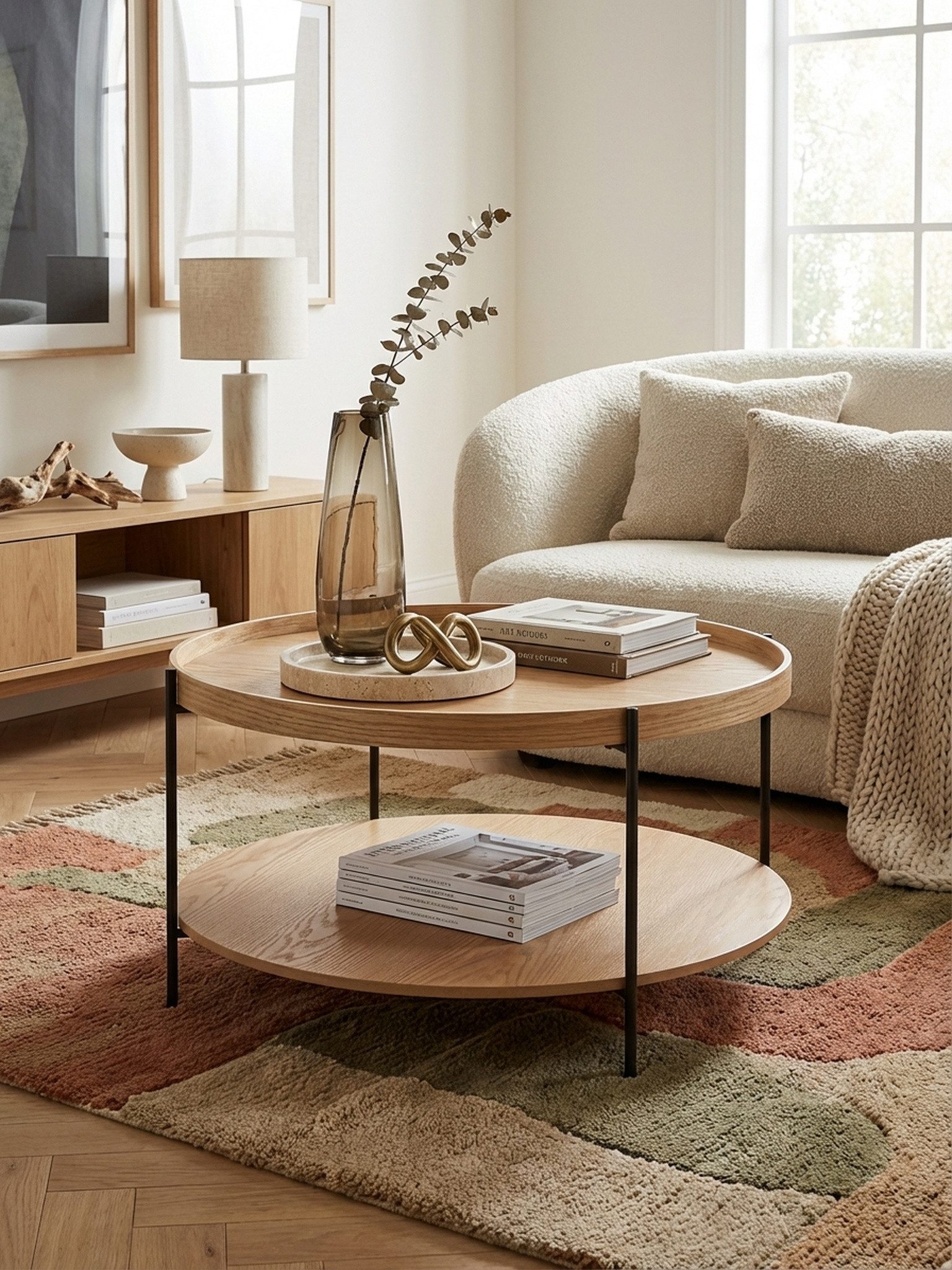 Runde Metall-Holz Couchtische online kaufen