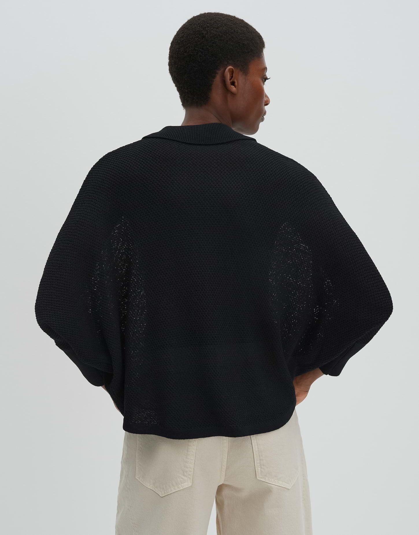 someday Strickpullover Telanora aus ECOVERO™-Strick Oversized Silhouette mit Polokragen, lässig