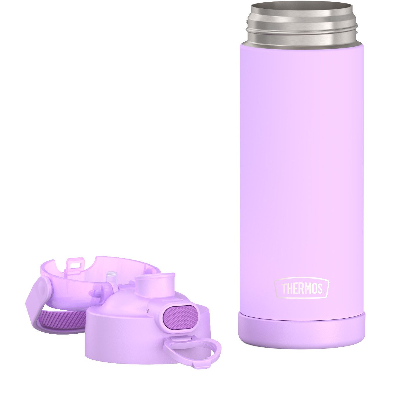 THERMOS Isolierflasche FUNTAINER Water Bottle, doppelwandiger Edelstahl, spülmaschinenfest, 0,47l, 12h kalt, mit dichschließendem Push Button Lid