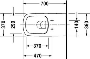 Duravit WC-Komplettset Duravit Wand-WC DURASTYLE VITAL RIMLESS