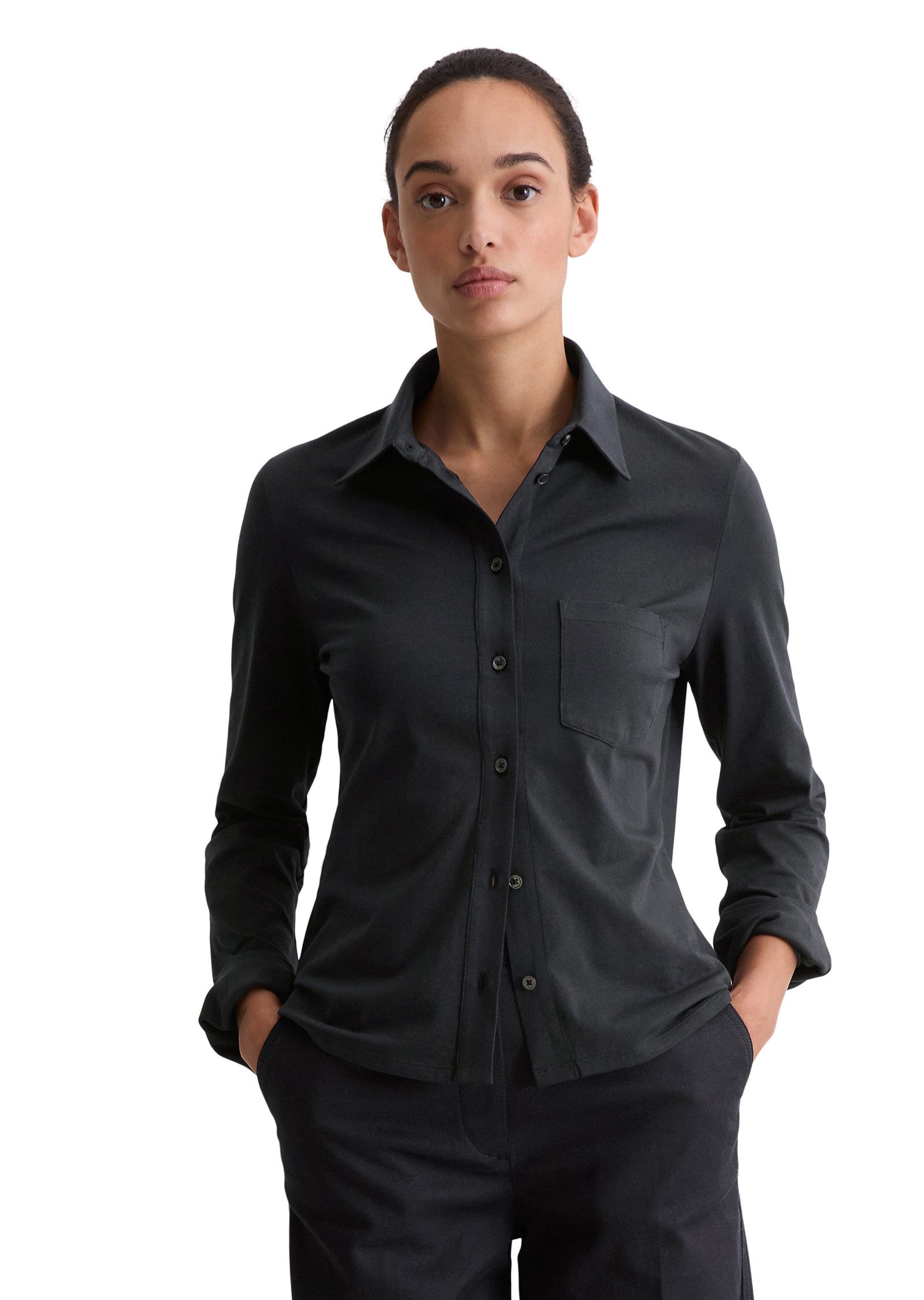 Marc O'Polo Langarmbluse aus Organic-Cotton-Stretch günstig online kaufen