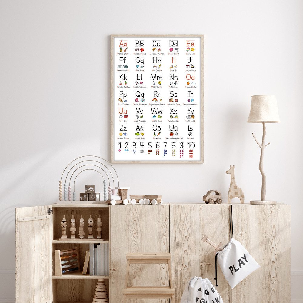 MeinBaby123® Poster Grundschrift Lernposter, ABC Alphabet Poster Kinder, Ki günstig online kaufen