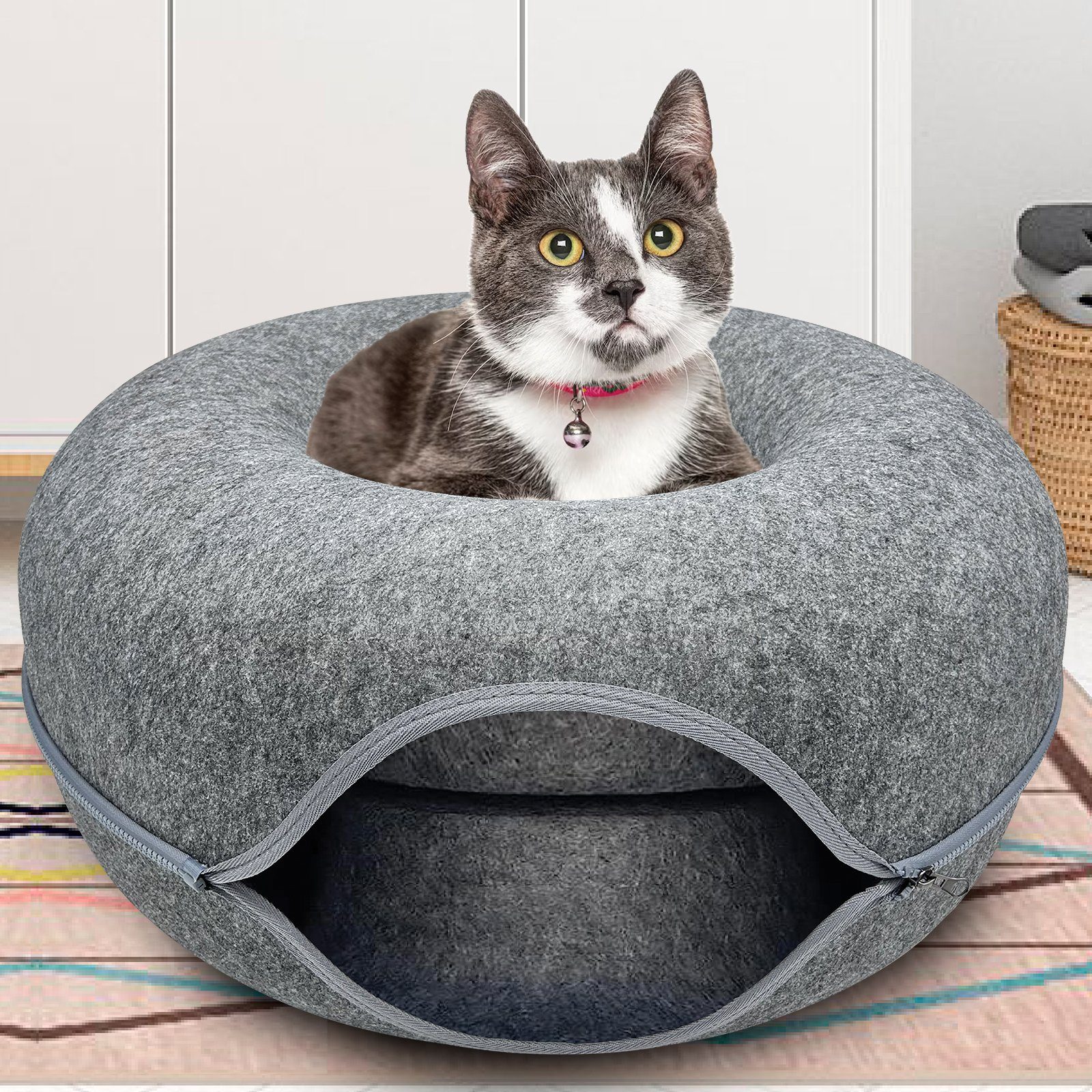 Pisi & Bili Tierbett Katzenbett Katzenhöhle aus Filz, Katzen Zubehör, gemüt günstig online kaufen