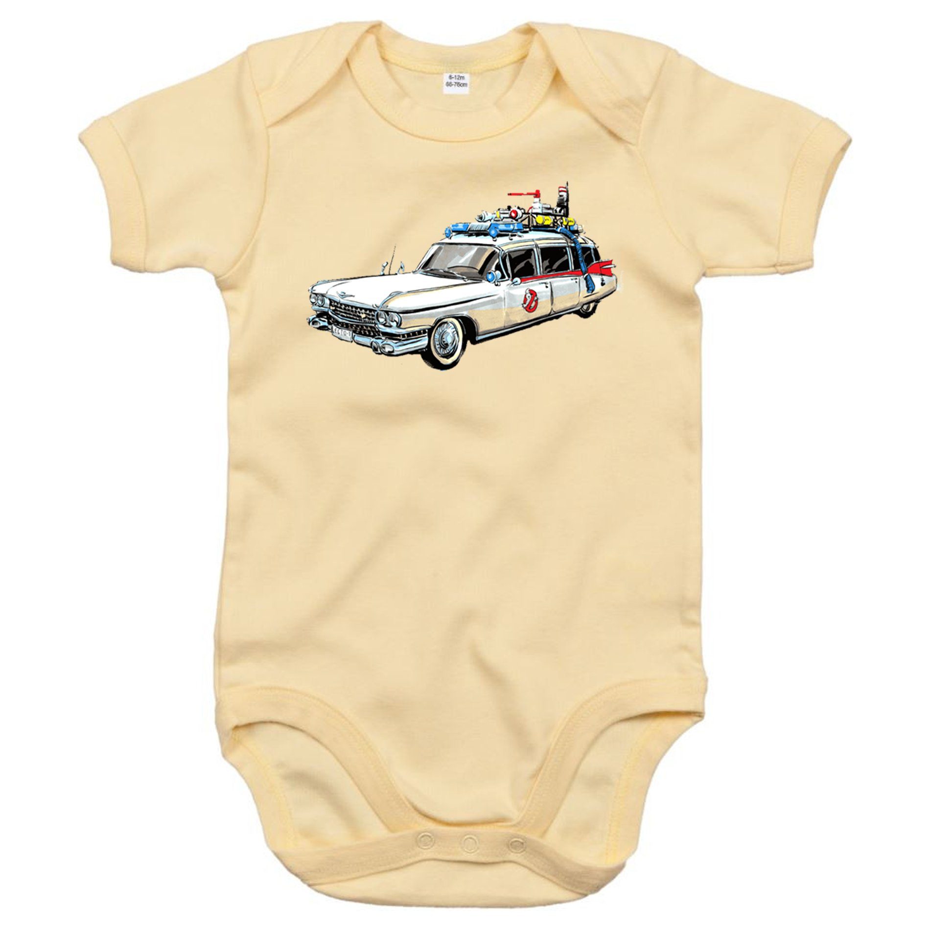 Blondie & Brownie Strampler Baby Ecto Ghostbusters Auto Slimer Geisterjäger Beige | Schlafoveralls